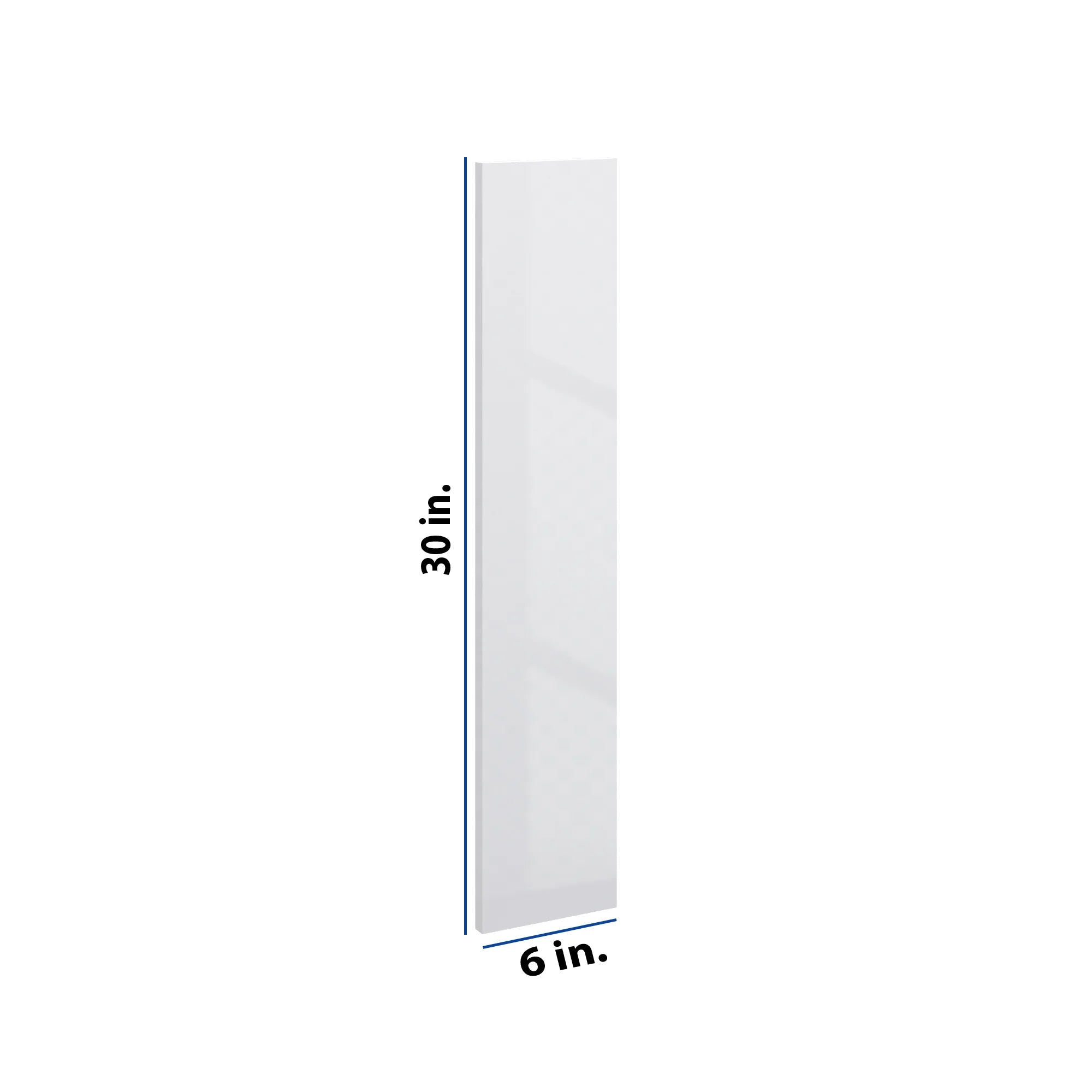 Modernform Cabinet Gloss White 6" W X 30" H Wall Filler