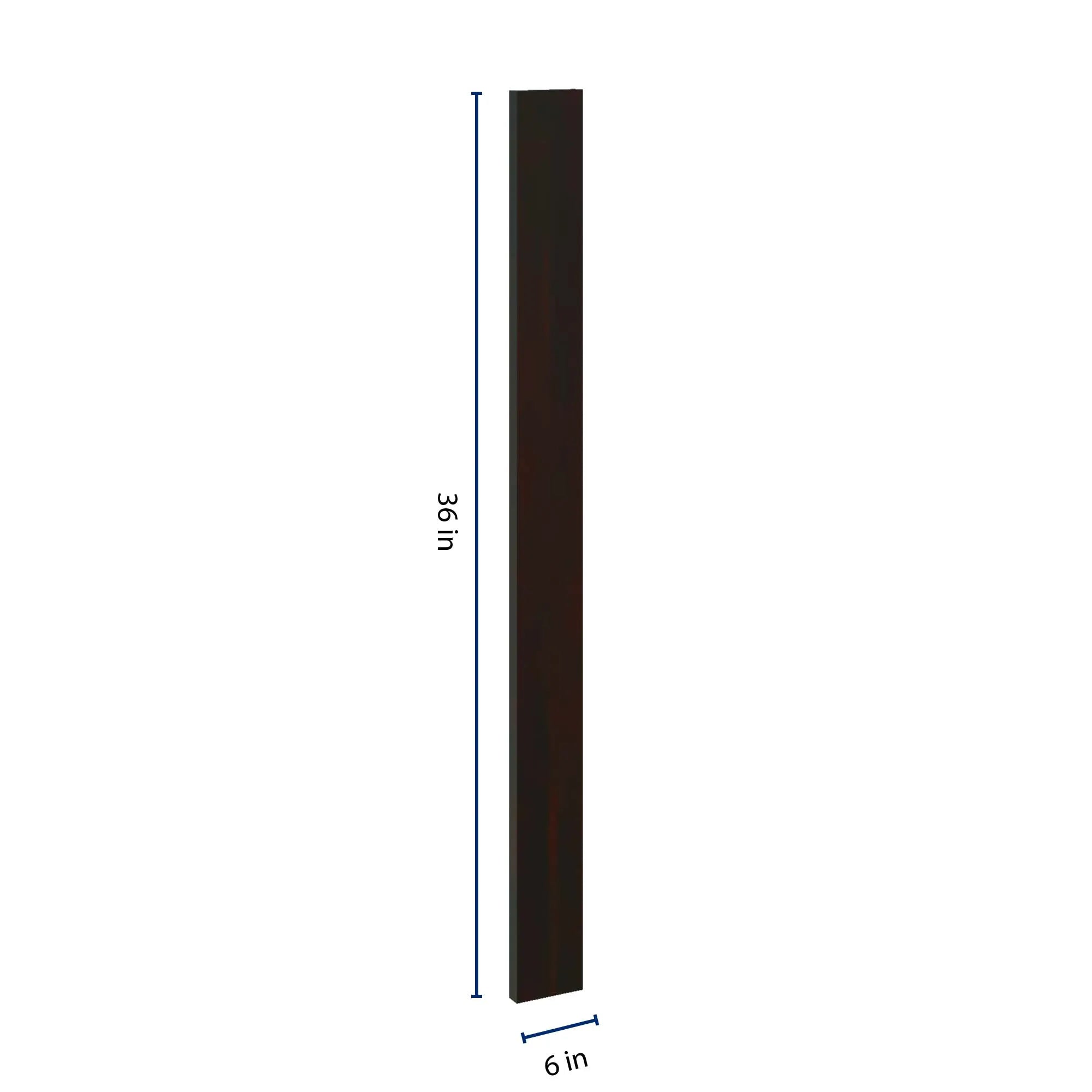 J&K Espresso K8 Wall Filler 6" W x 36" H