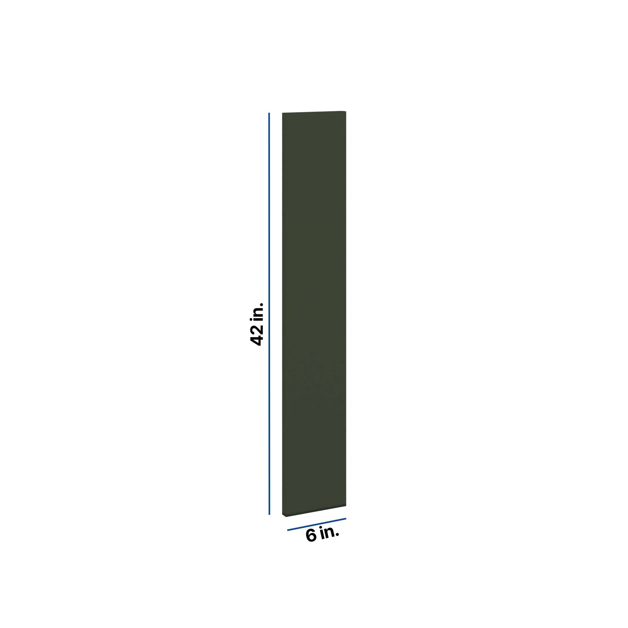 Modernform Cabinet Slim Sage Green 6" W X 42" H Wall Filler