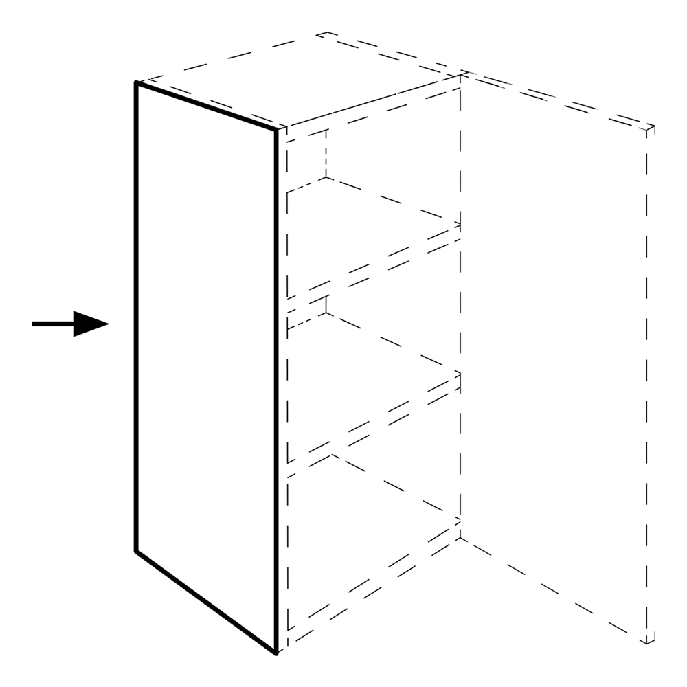 CNC Classic Versailles White 30" H Integrated Finished End