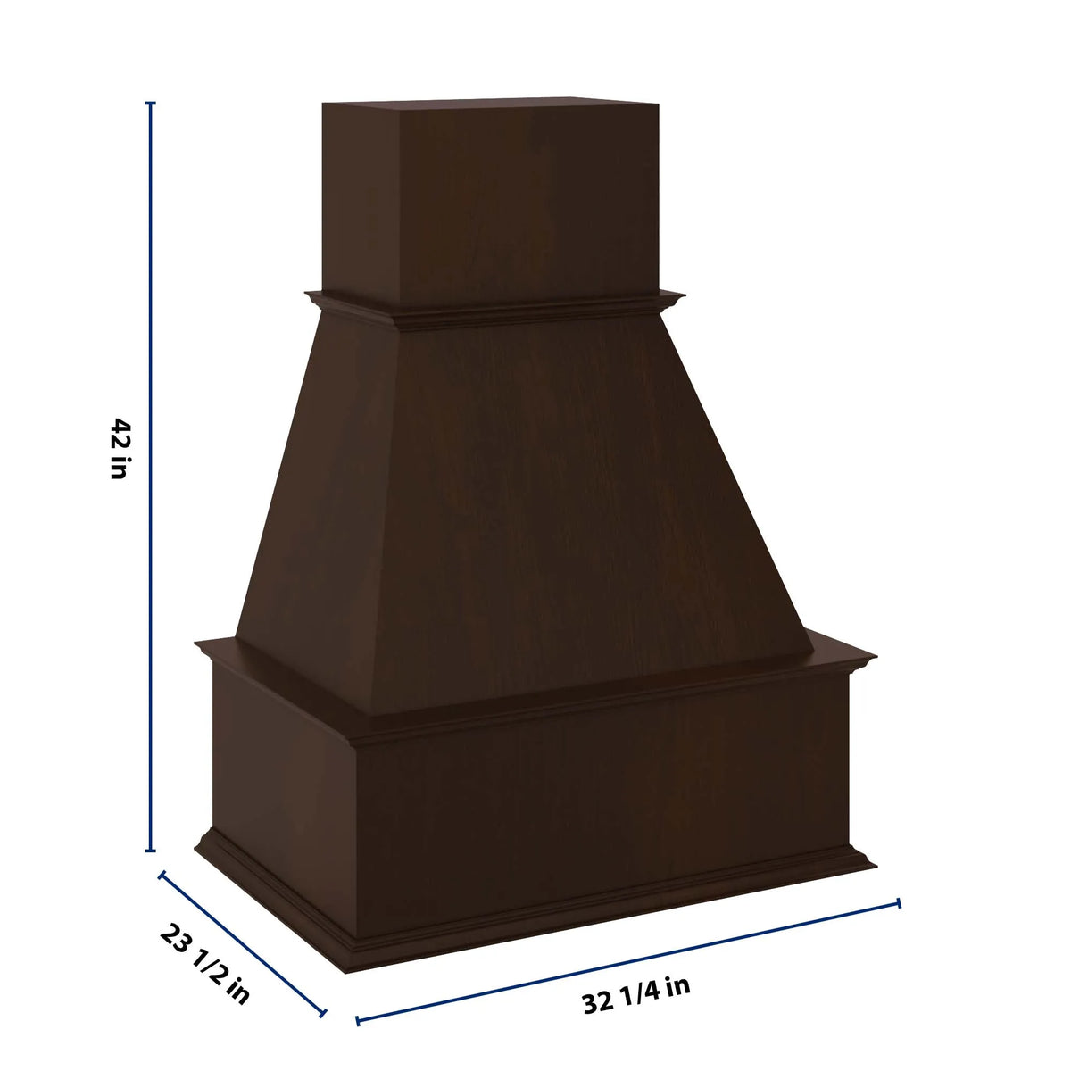 CNC Luxor 5-Piece Espresso 30" W Traditional Wood Hood