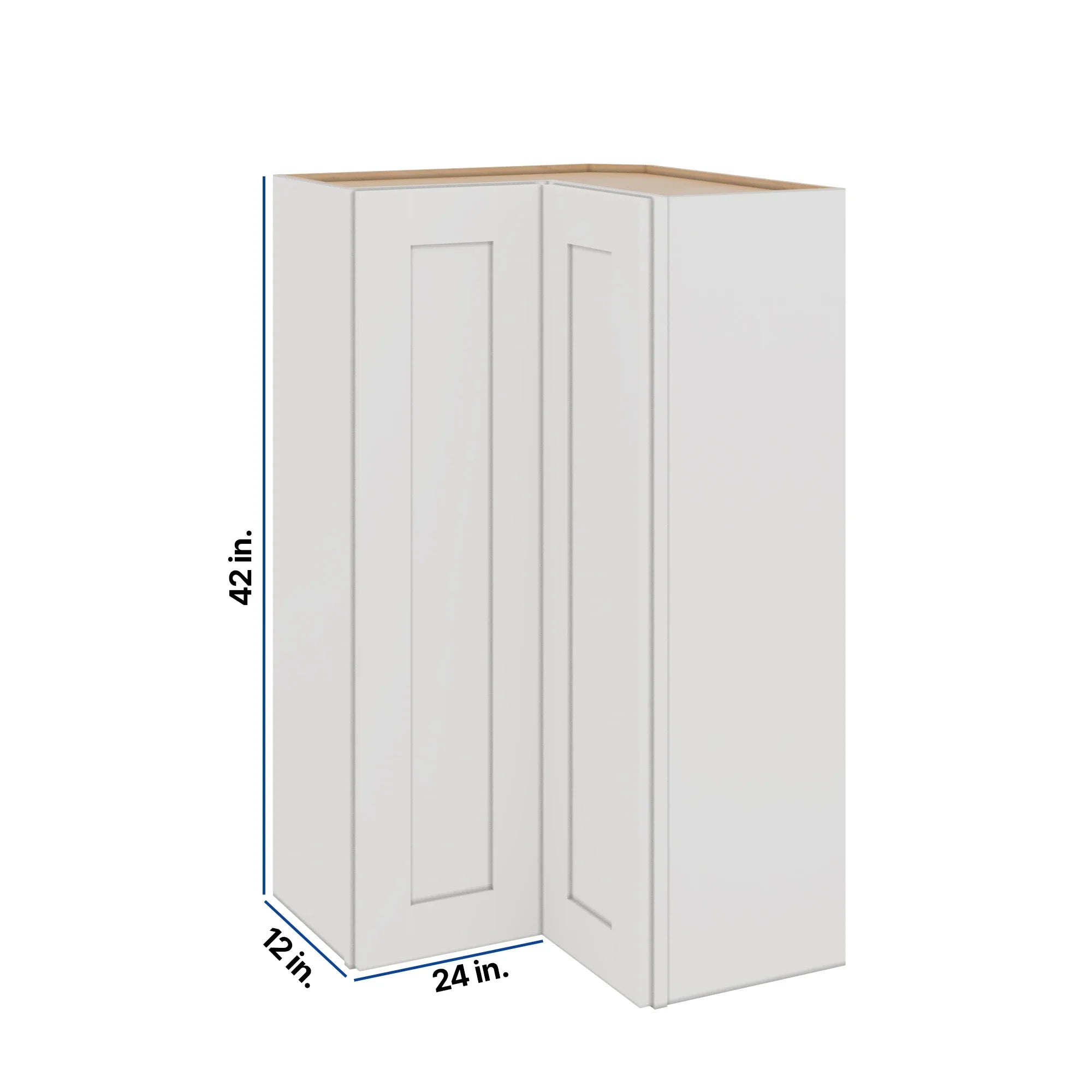 Modernform Cabinet White Shaker 24" W X 42" H X 12" D Wall Easy Reach Cabinet