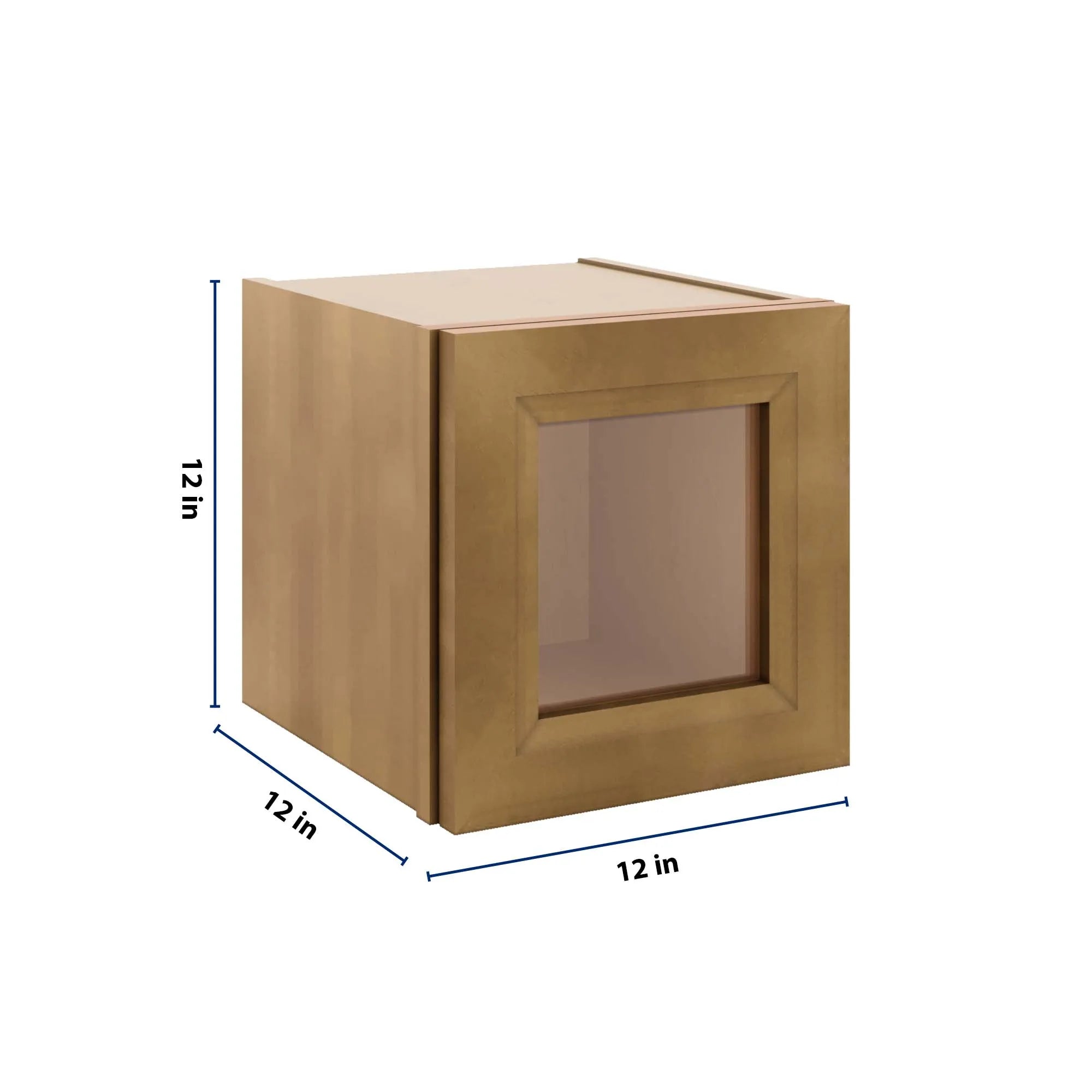 J&K Butterscotch B8 Wall Glass Cabinet - 12" W x 12" H (No Glass Insert)