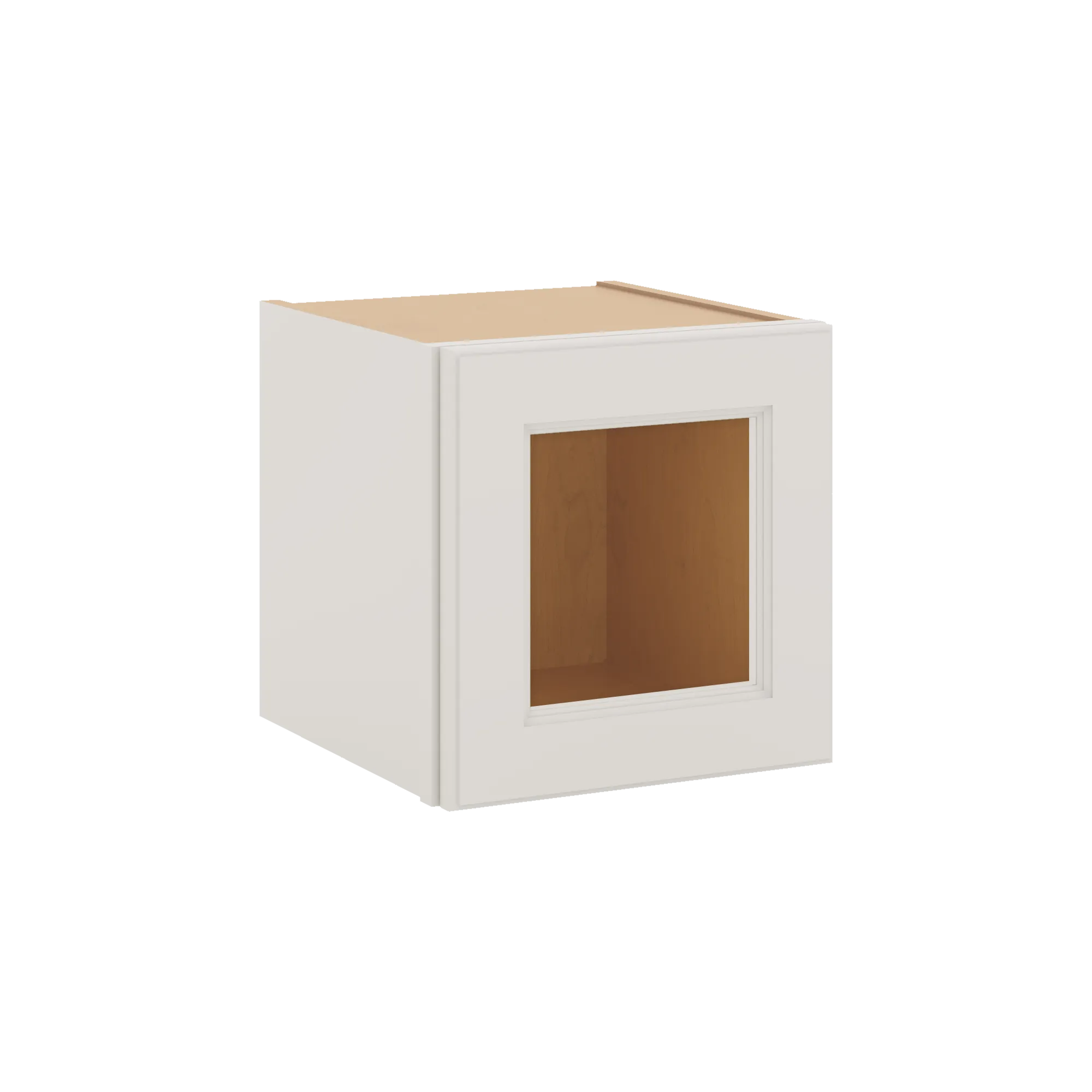 J&K Dove E1 Wall Glass Cabinet - 12" W x 12" H (No Glass Insert)