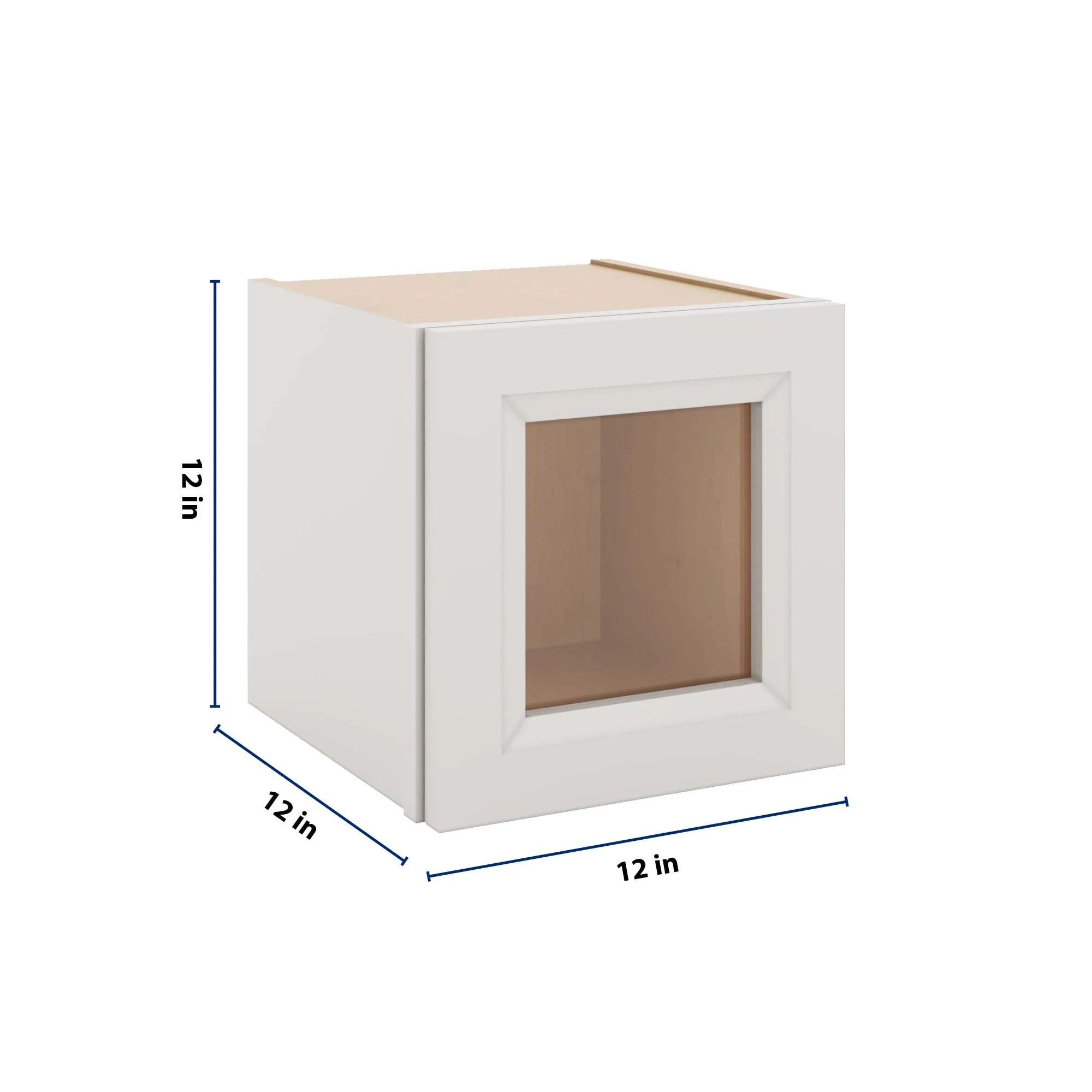 J&K Pure B5 Wall Glass Cabinet - 12" W x 12" H (No Glass Insert)
