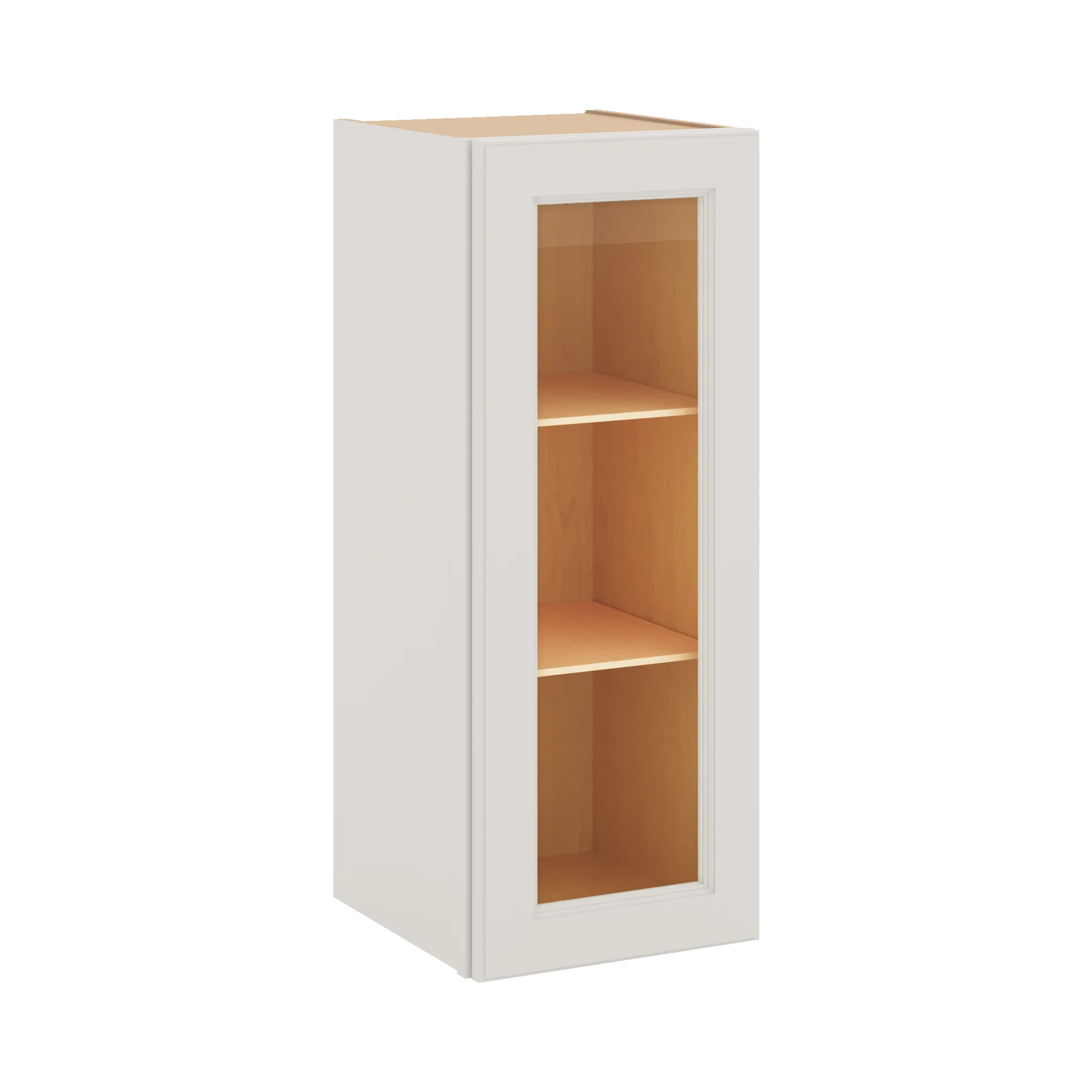 J&K Dove E1 Wall Glass Cabinet - 12" W x 30" H (No Glass Insert)