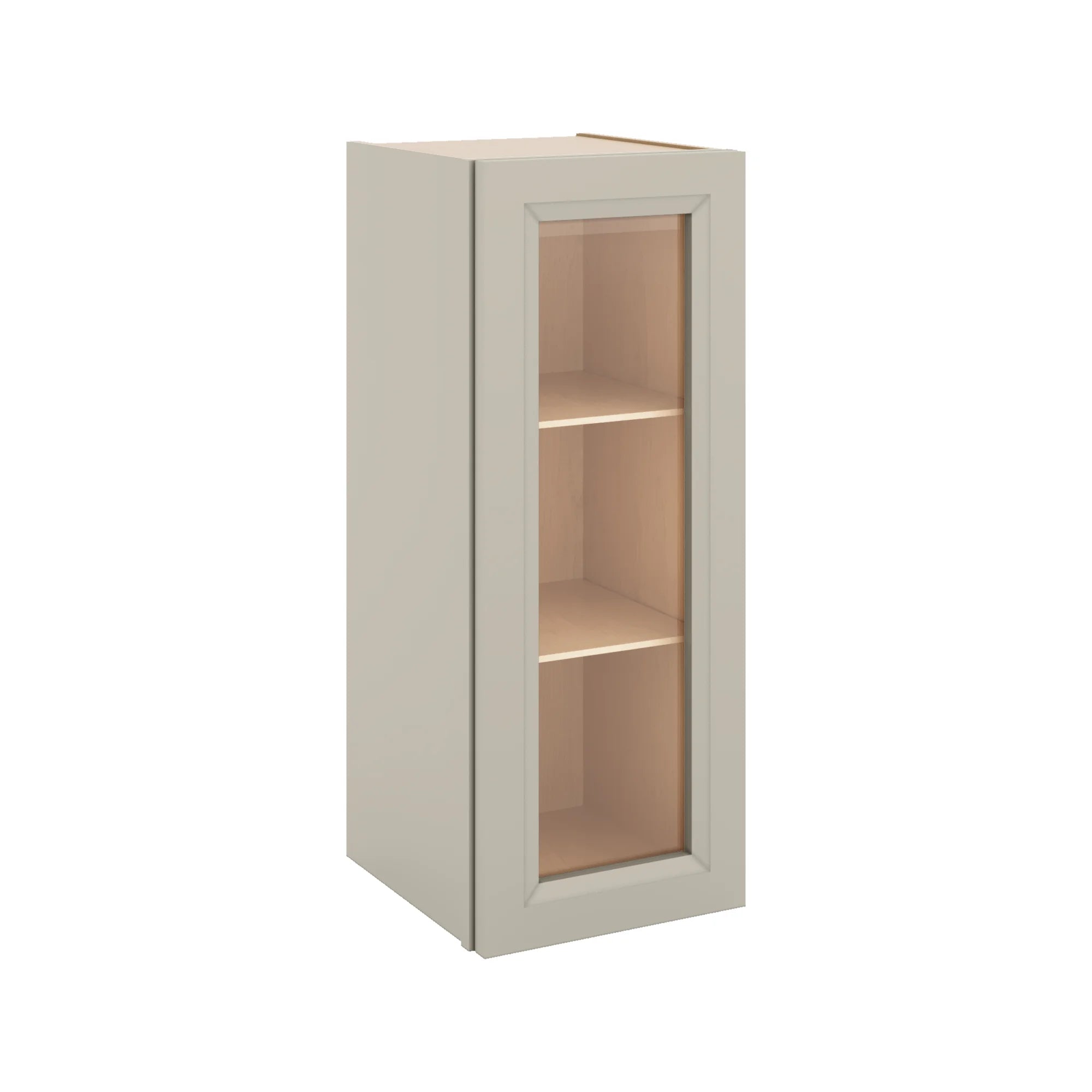J&K Pebble B6 Wall Glass Cabinet - 12" W x 30" H (No Glass Insert)