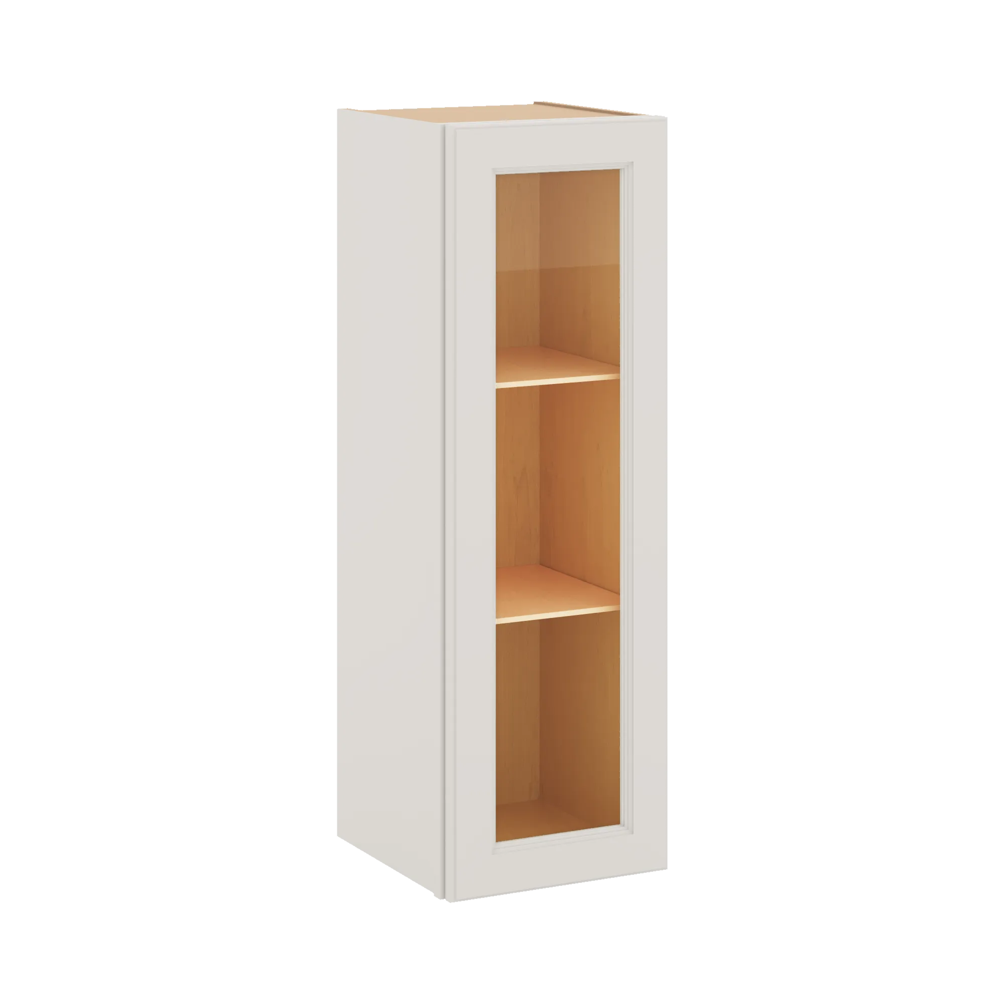 J&K Dove E1 Wall Glass Cabinet - 12" W x 36" H (No Glass Insert)