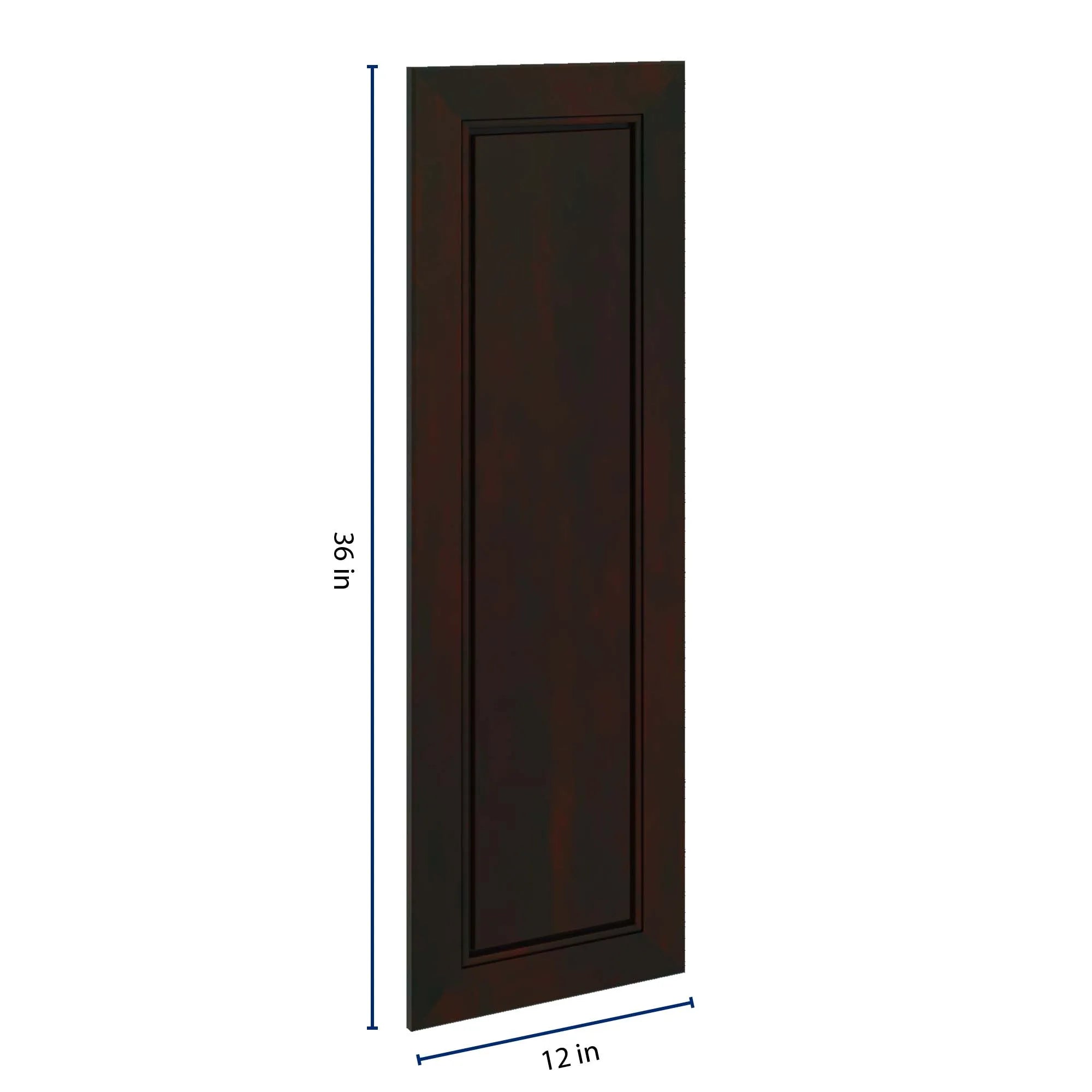 J&K Espresso K8 Dummy Insert Door Panel 12" W x 36" H