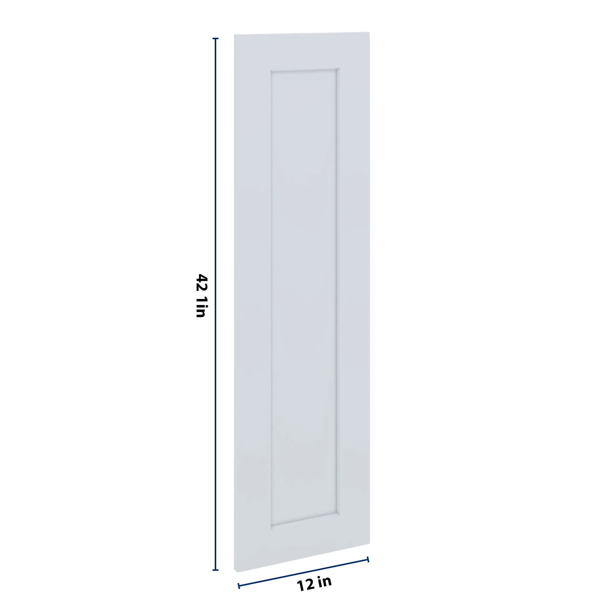 J&K White Shaker S8 Dummy Insert Door Panel 12" W x 42" H