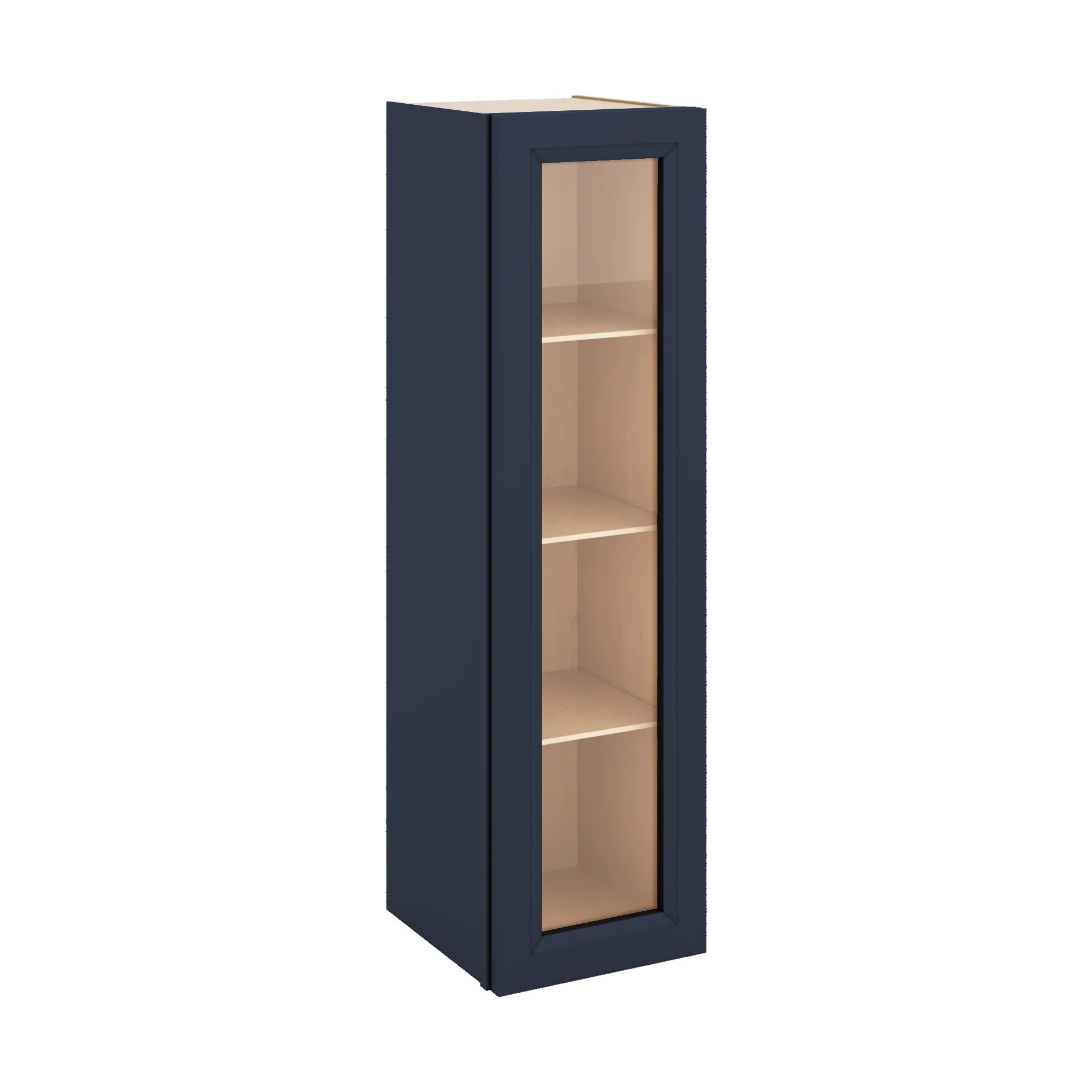 J&K Naval B7 Wall Glass Cabinet - 12" W x 42" H (No Glass Insert)