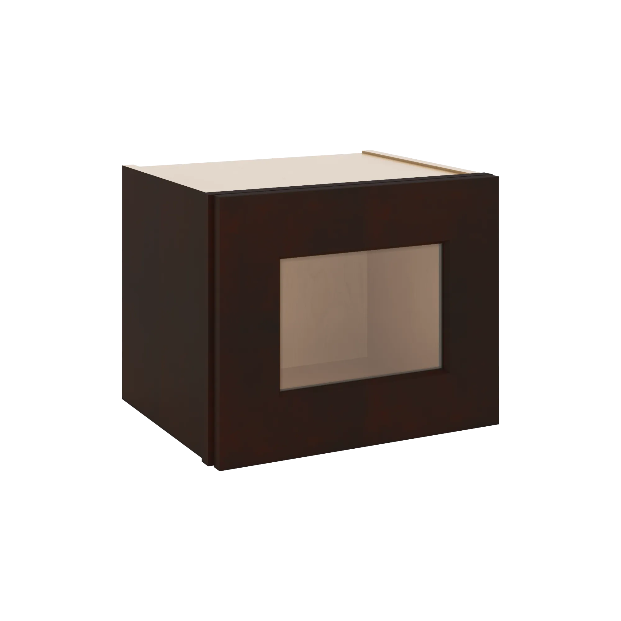 J&K Java Coffee S1 Wall Glass Cabinet - 15" W x 12" H (No Glass Insert)