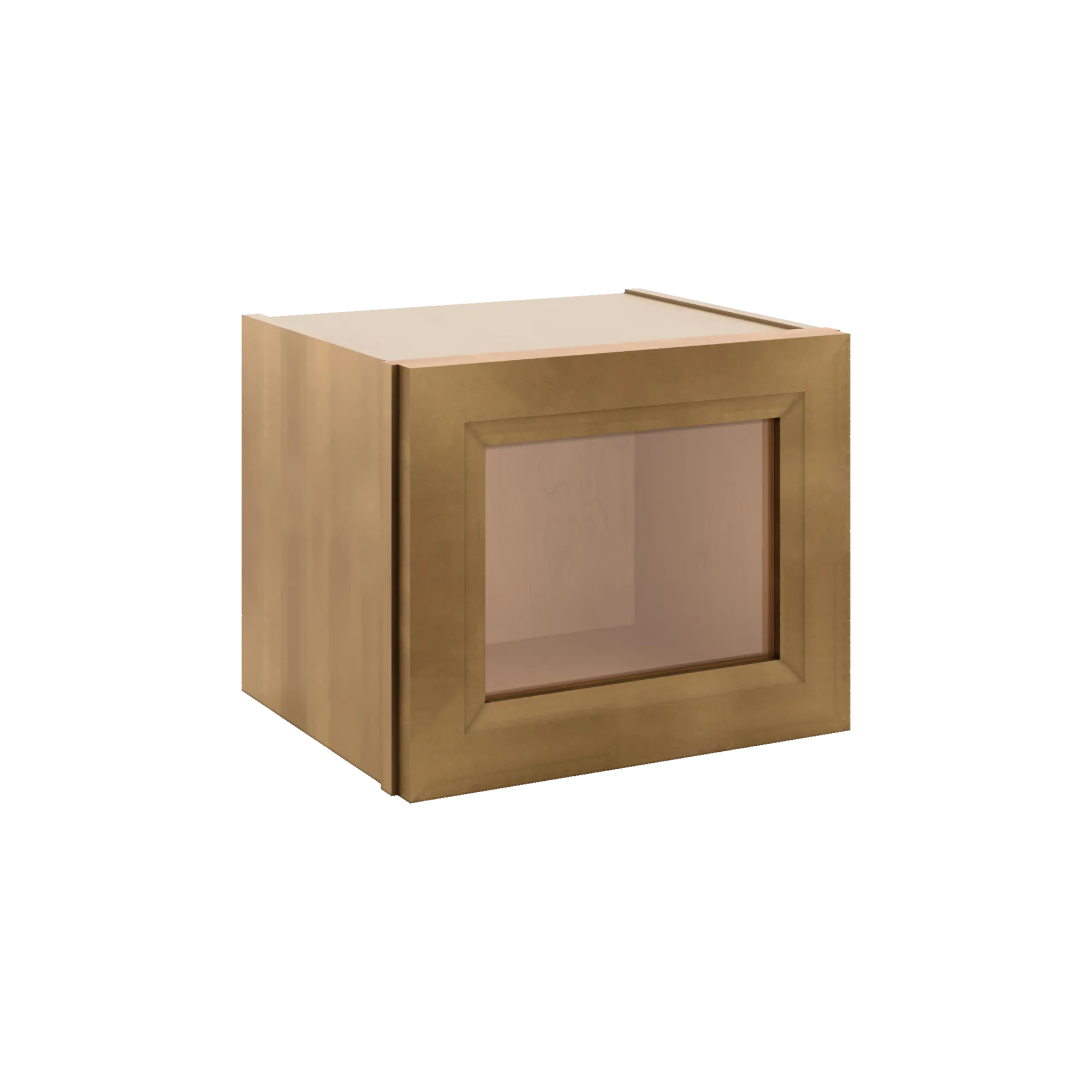 J&K Butterscotch B8 Wall Glass Cabinet - 15" W x 12" H (No Glass Insert)