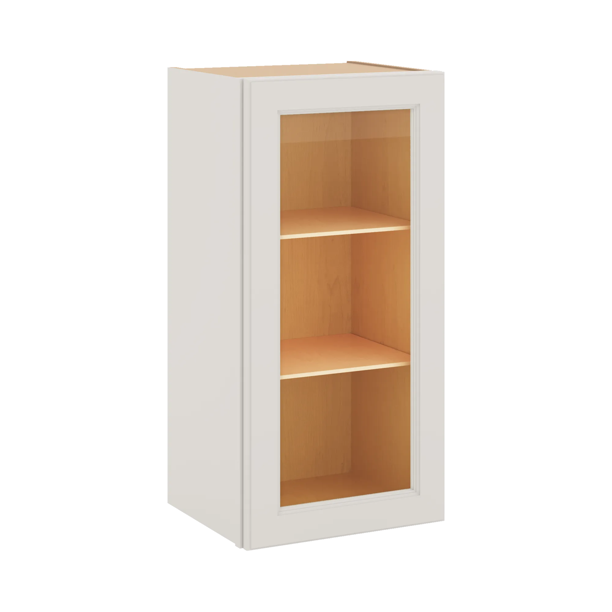 J&K Dove E1 Wall Glass Cabinet - 15" W x 30" H (No Glass Insert)