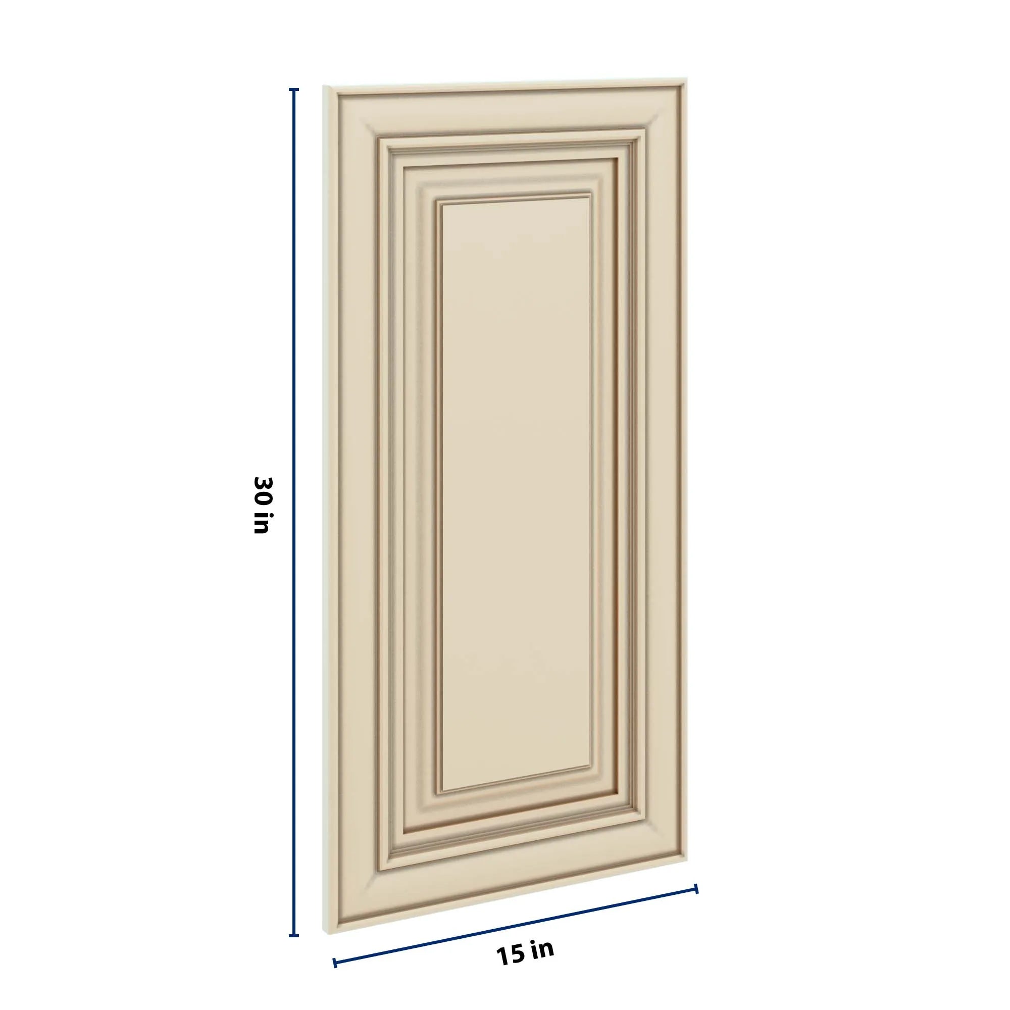 J&K Creme Glazed A7 Dummy Insert Door Panel 15" W x 30" H