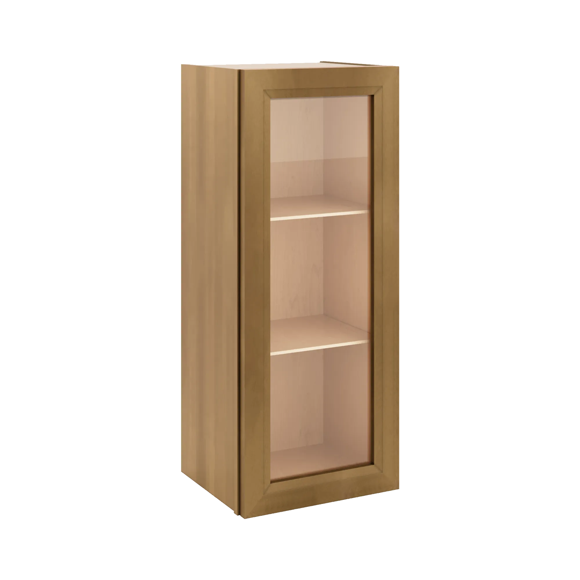J&K Butterscotch B8 Wall Glass Cabinet - 15" W x 36" H (No Glass Insert)