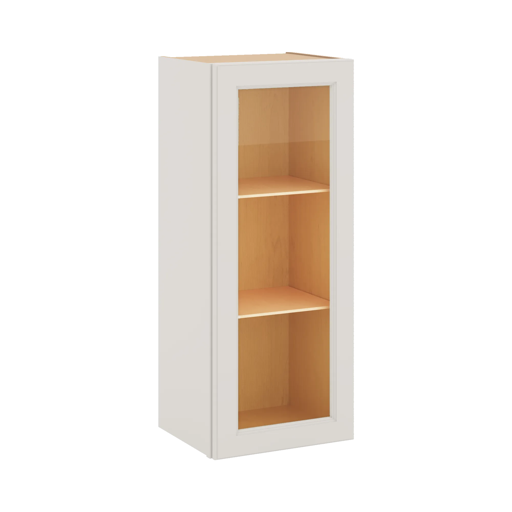 J&K Dove E1 Wall Glass Cabinet - 15" W x 36" H (No Glass Insert)