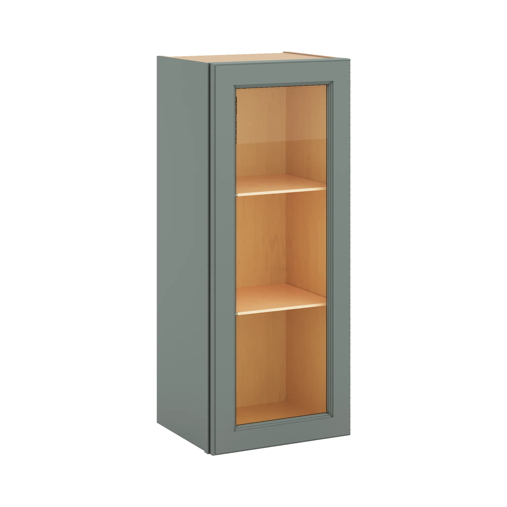 J&K Sage E3 Wall Glass Cabinet - 15" W x 36" H (No Glass Insert)