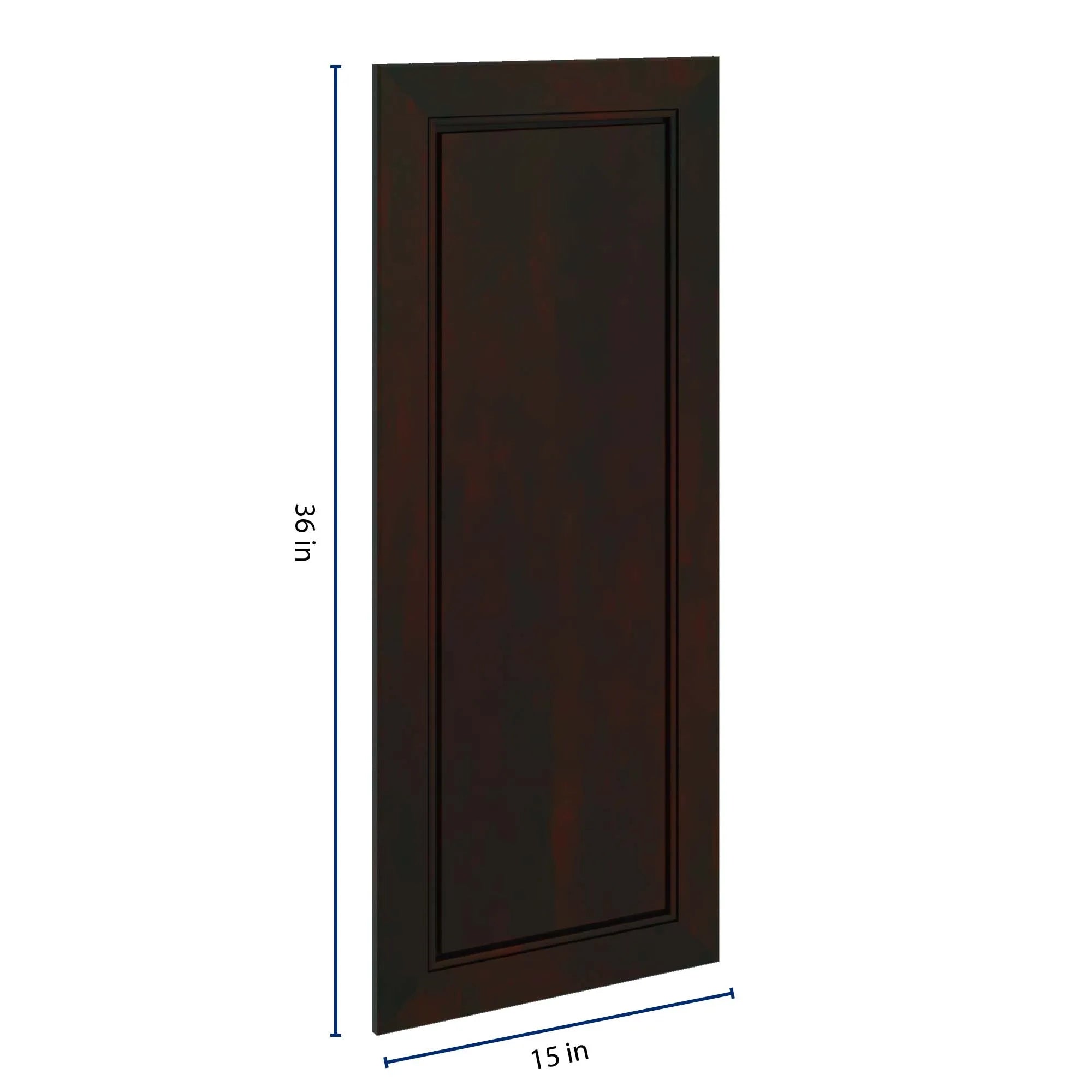 J&K Espresso K8 Dummy Insert Door Panel 15" W x 36" H