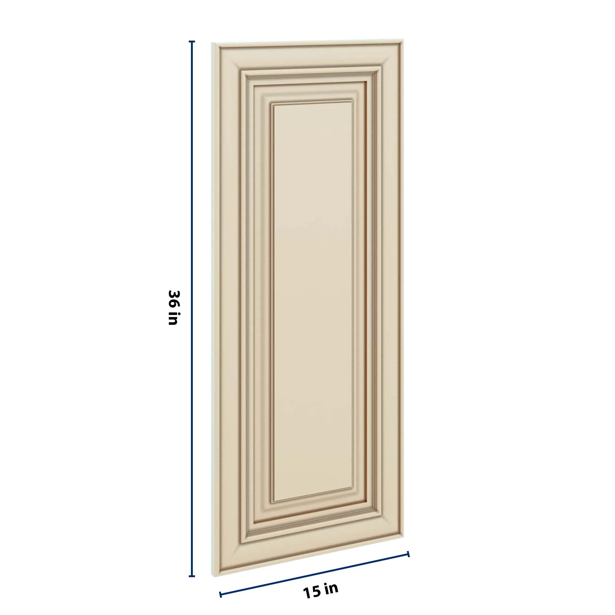 J&K Creme Glazed A7 Dummy Insert Door Panel 15" W x 36" H