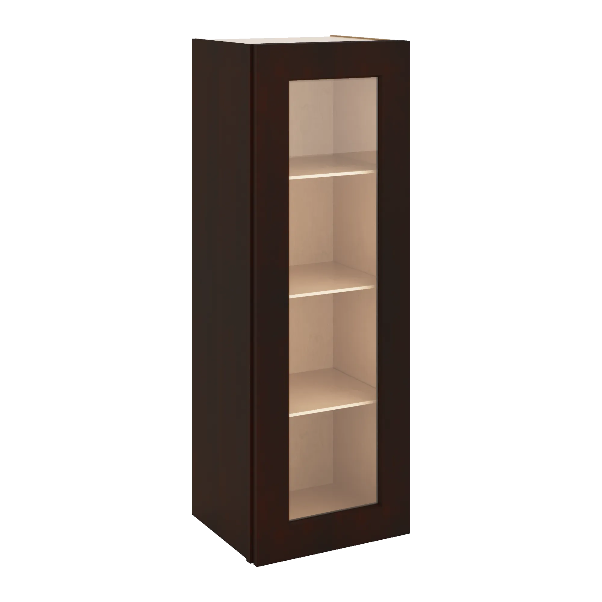 J&K Java Coffee S1 Wall Glass Cabinet - 15" W x 42" H (No Glass Insert)