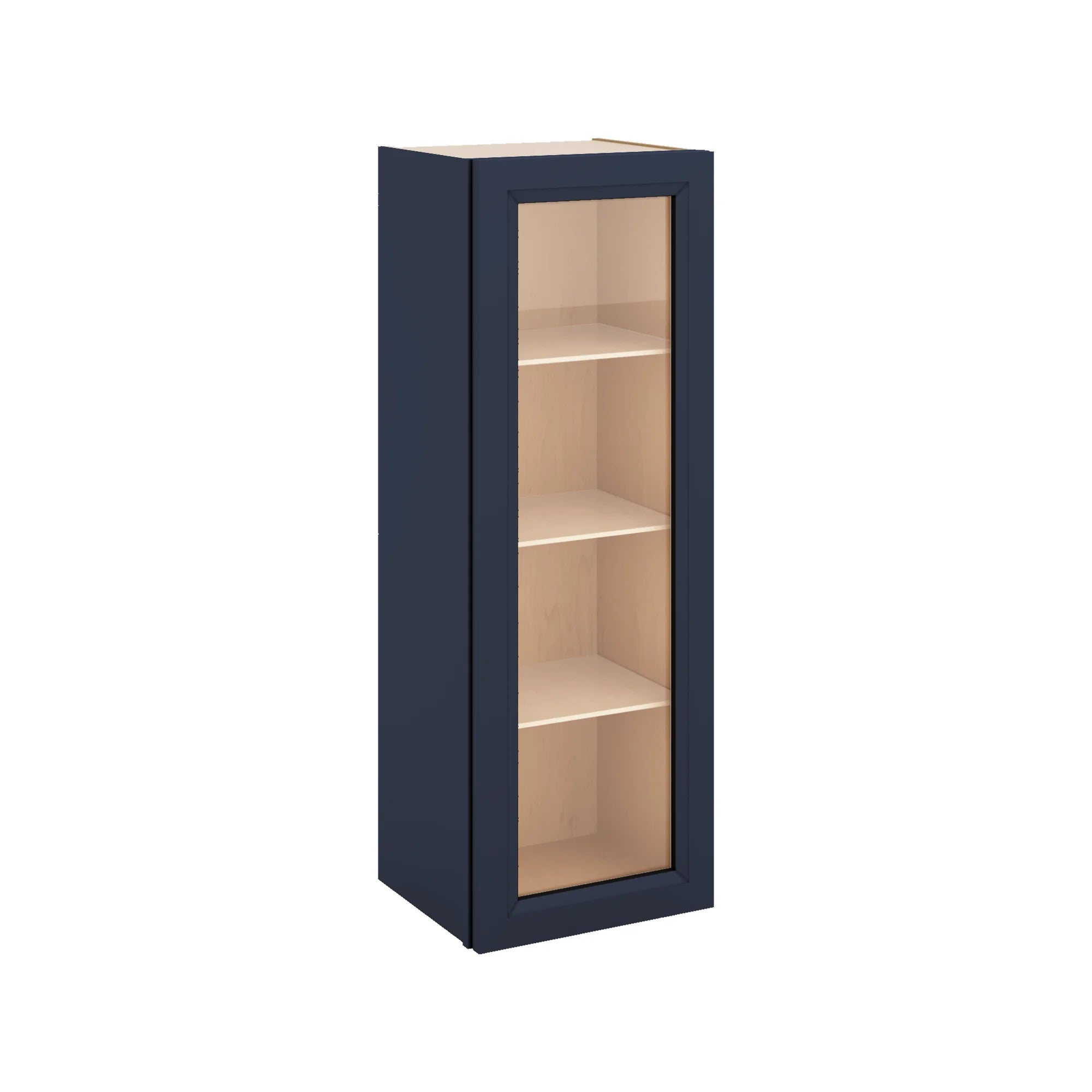 J&K Naval B7 Wall Glass Cabinet - 15" W x 42" H (No Glass Insert)