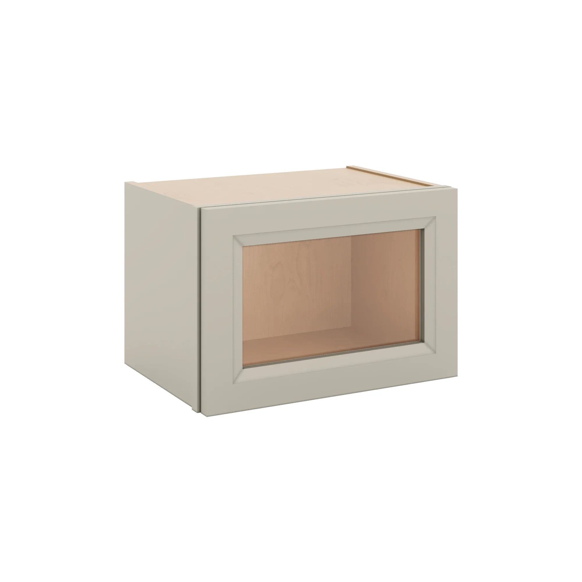 J&K Pebble B6 Wall Glass Cabinet - 18" W x 12" H (No Glass Insert)