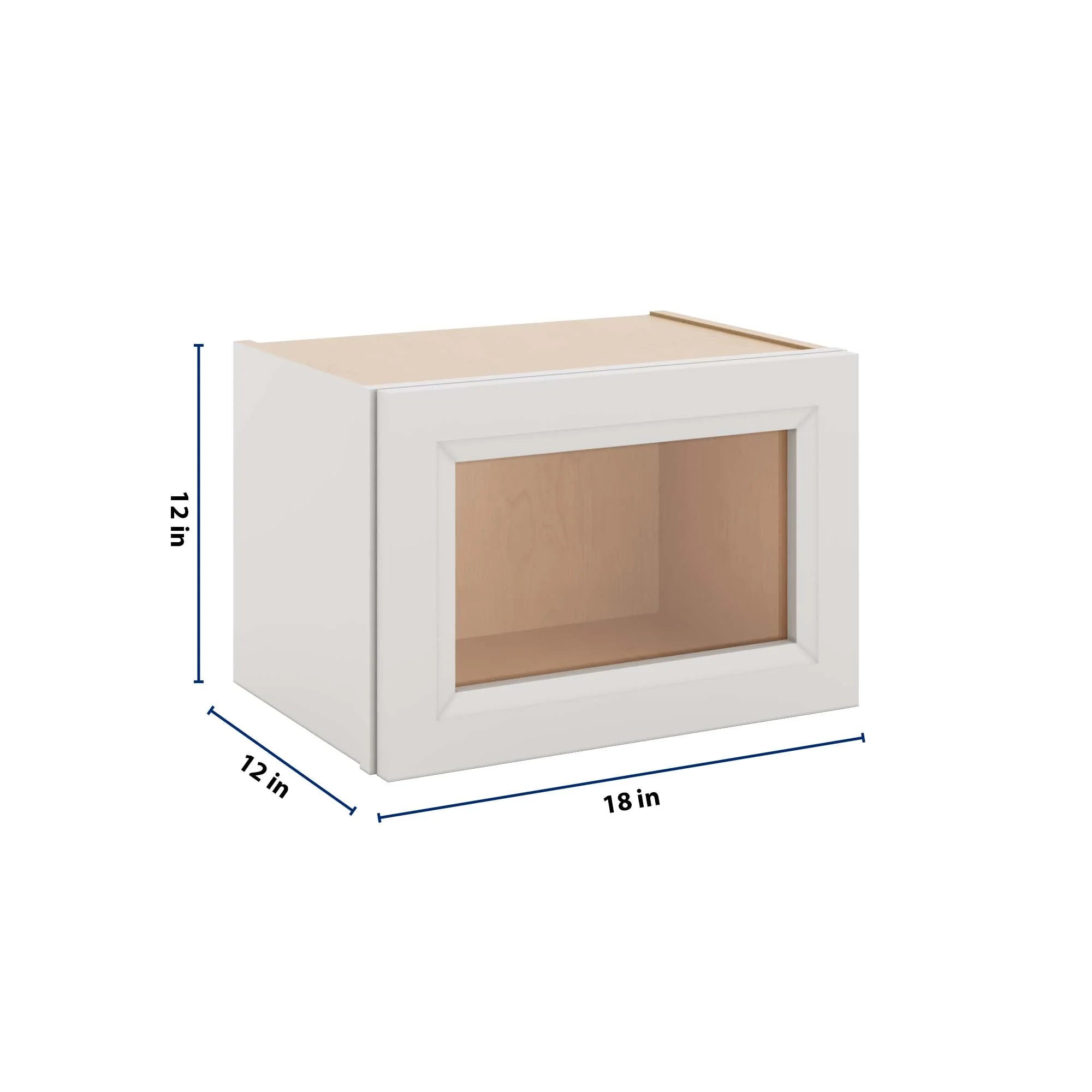 J&K Pure B5 Wall Glass Cabinet - 18" W x 12" H (No Glass Insert)
