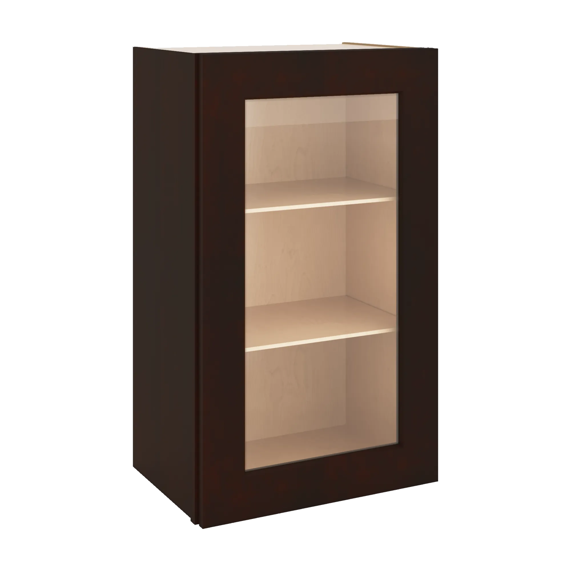 J&K Java Coffee S1 Wall Glass Cabinet - 18" W x 30" H (No Glass Insert)