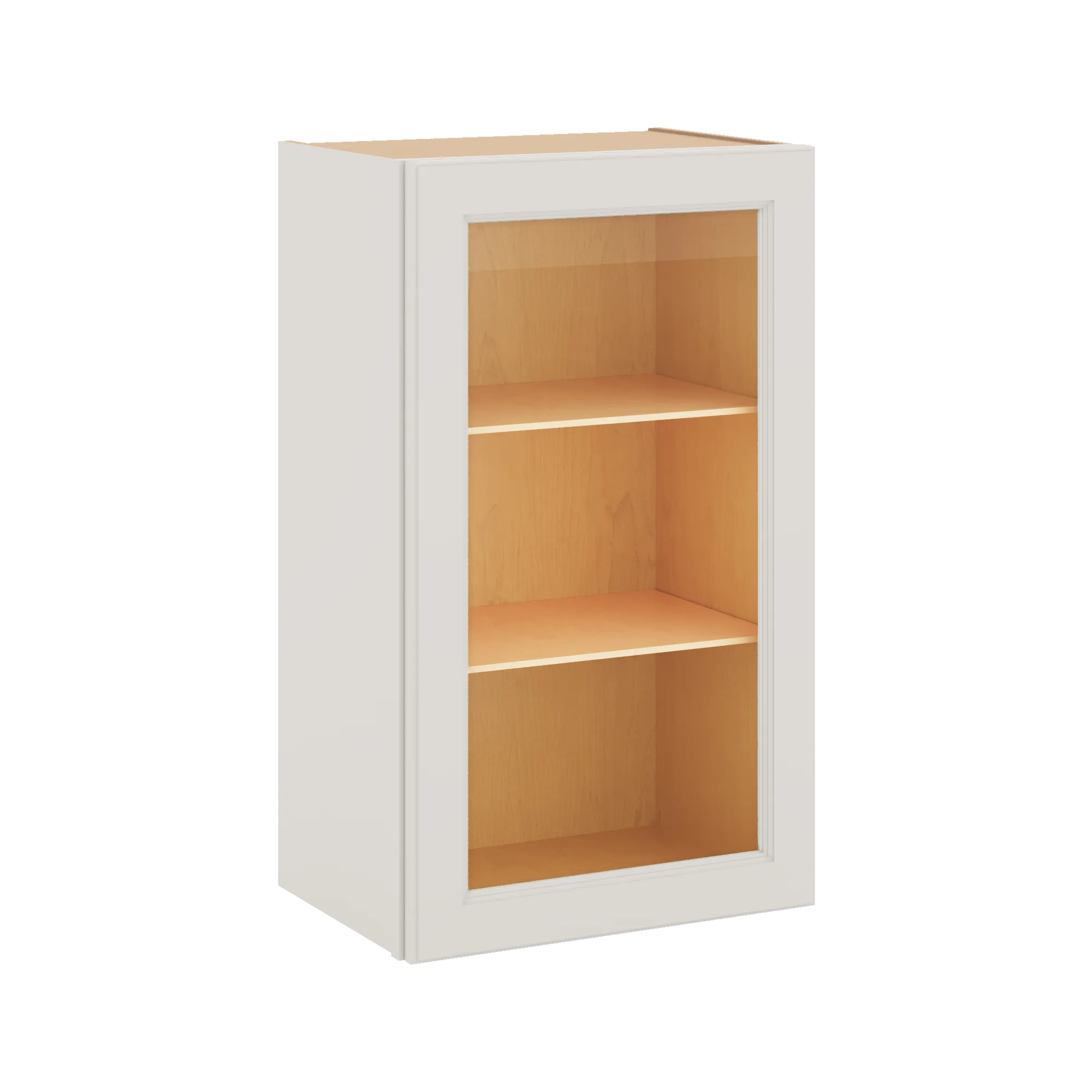 J&K Dove E1 Wall Glass Cabinet - 18" W x 30" H (No Glass Insert)