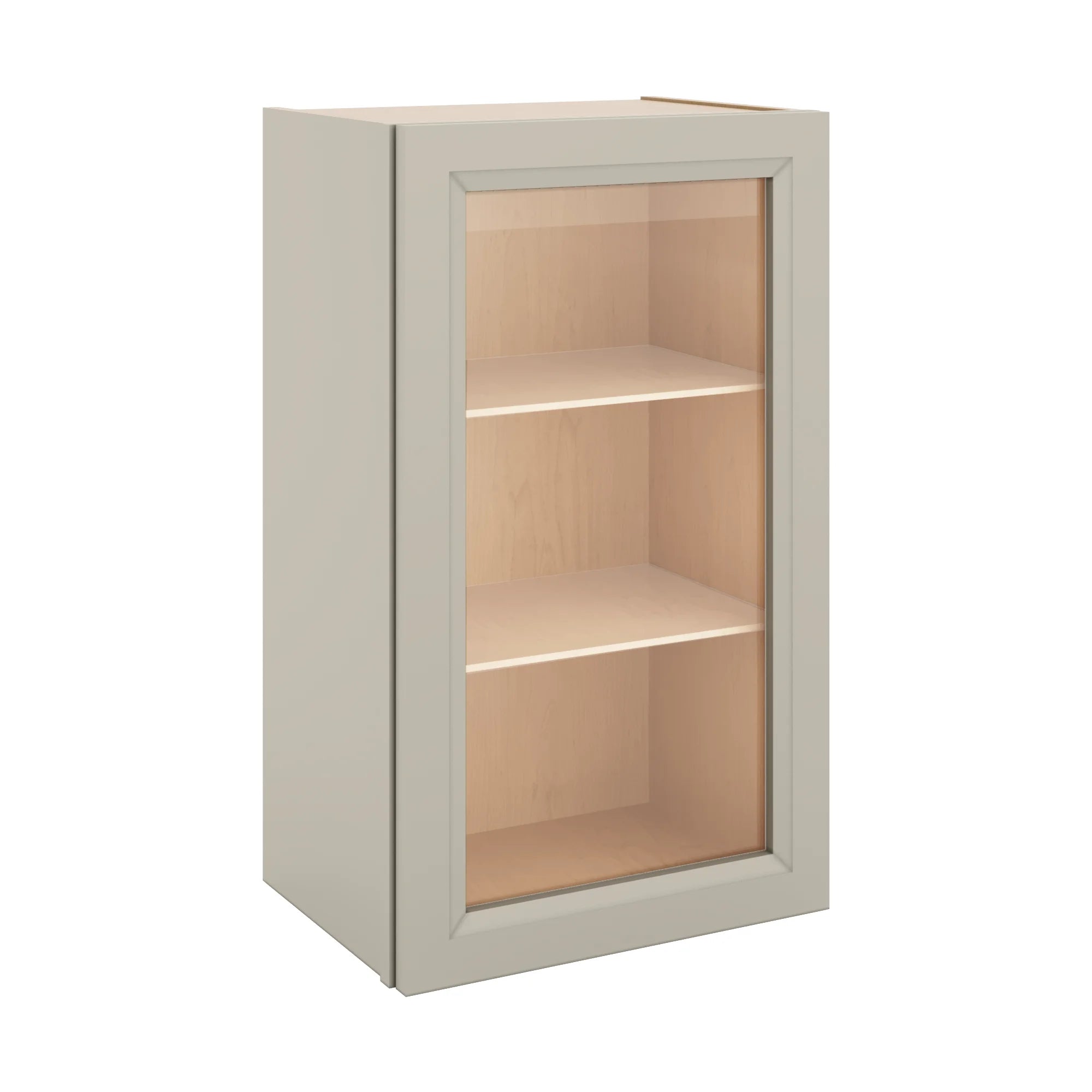 J&K Pebble B6 Wall Glass Cabinet - 18" W x 30" H (No Glass Insert)