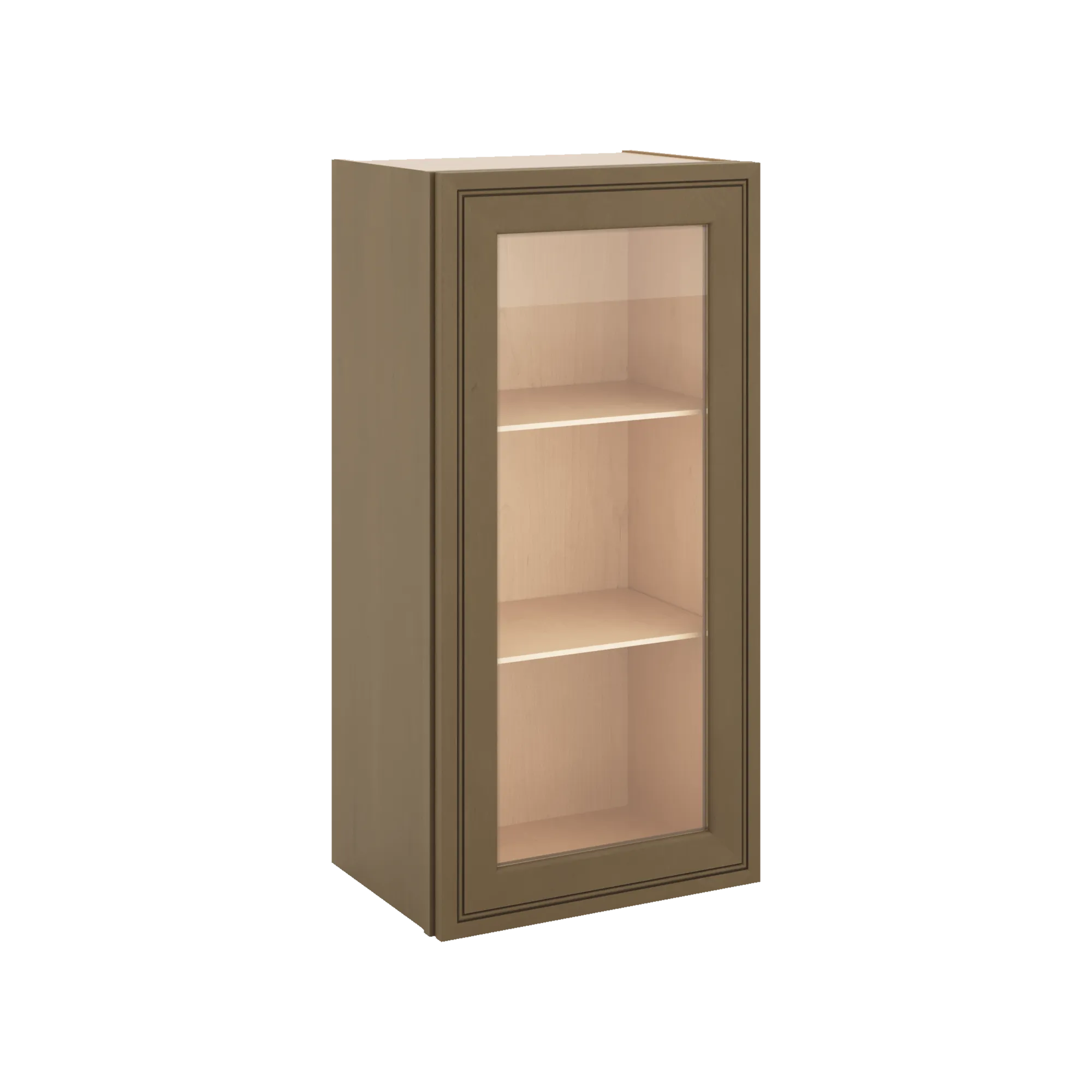 J&K Hazel H8 Wall Glass Cabinet - 18" W x 36" H (No Glass Insert)