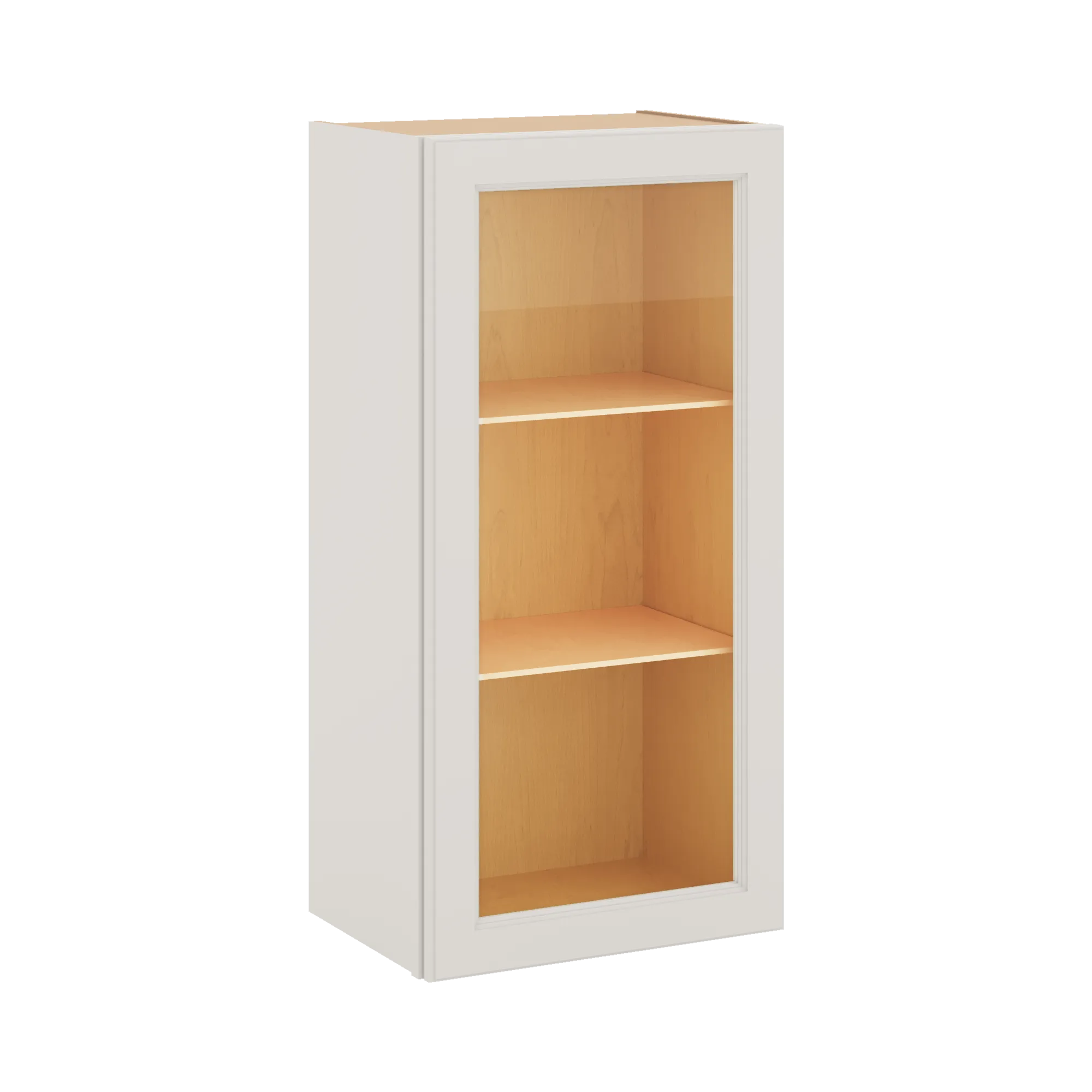 J&K Dove E1 Wall Glass Cabinet - 18" W x 36" H (No Glass Insert)