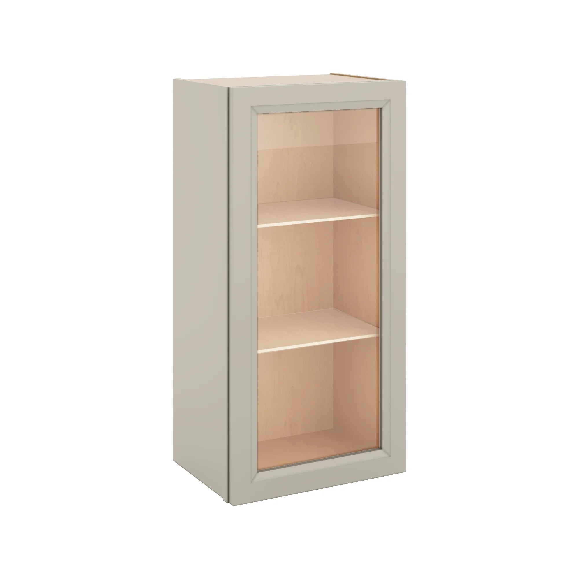J&K Pebble B6 Wall Glass Cabinet - 18" W x 36" H (No Glass Insert)