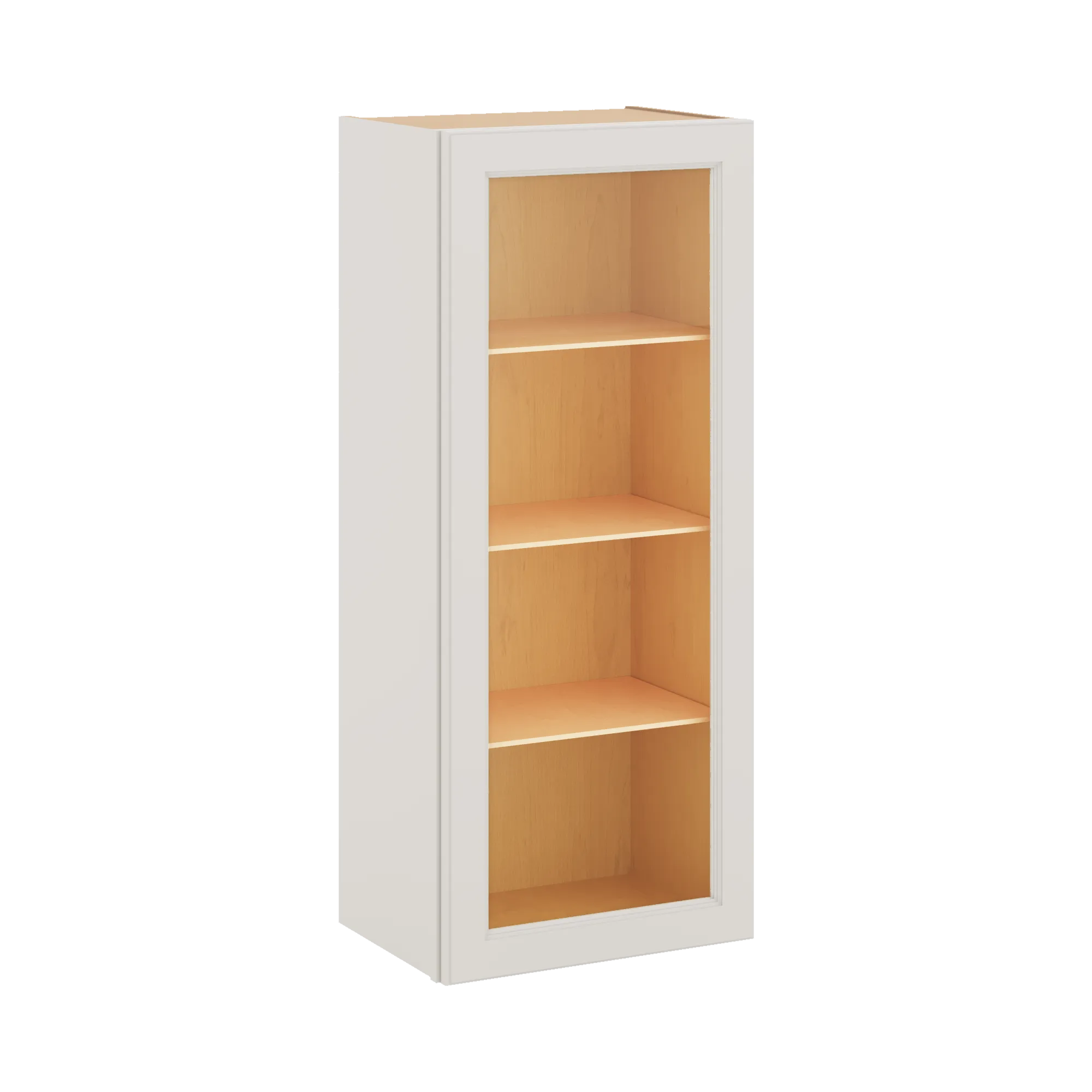 J&K Dove E1 Wall Glass Cabinet - 18" W x 42" H (No Glass Insert)