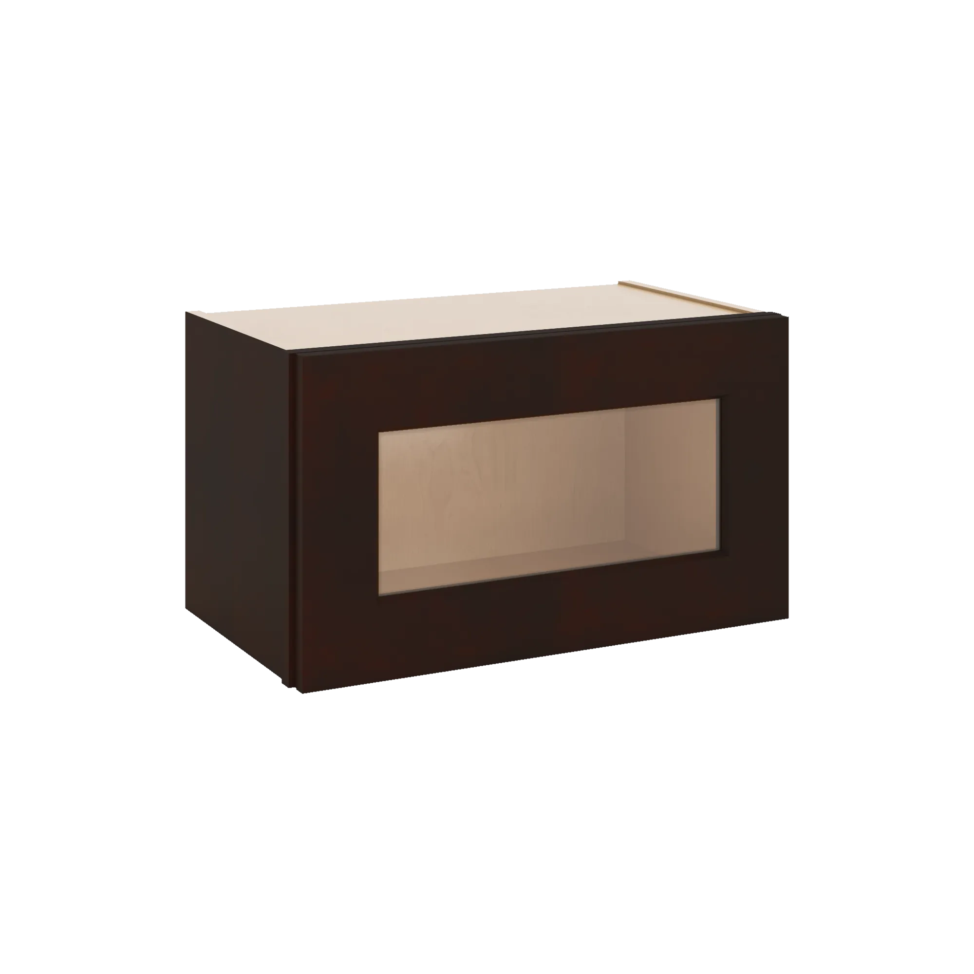 J&K Java Coffee S1 Wall Glass Cabinet - 21" W x 12" H (No Glass Insert)