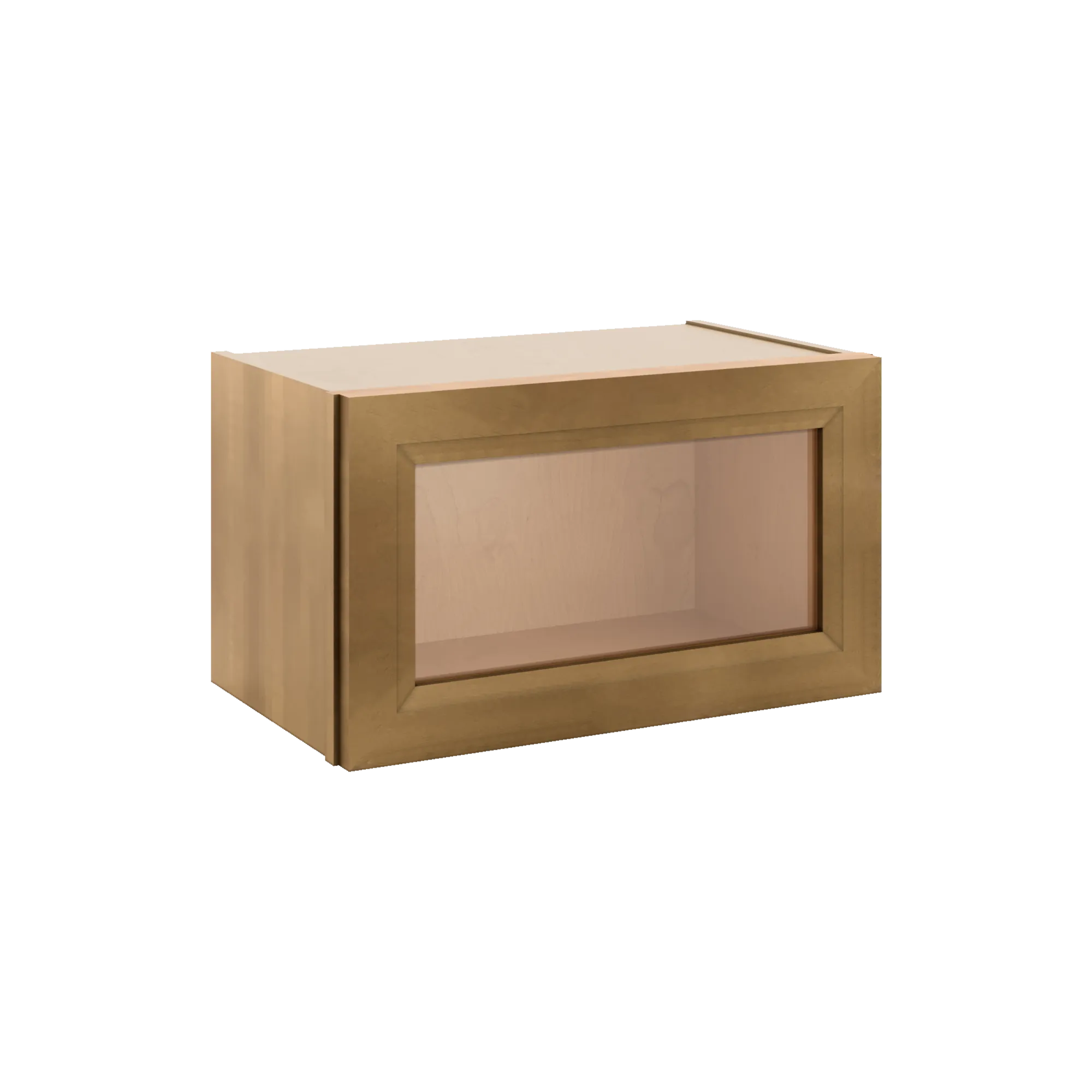 J&K Butterscotch B8 Wall Glass Cabinet - 21" W x 12" H (No Glass Insert)