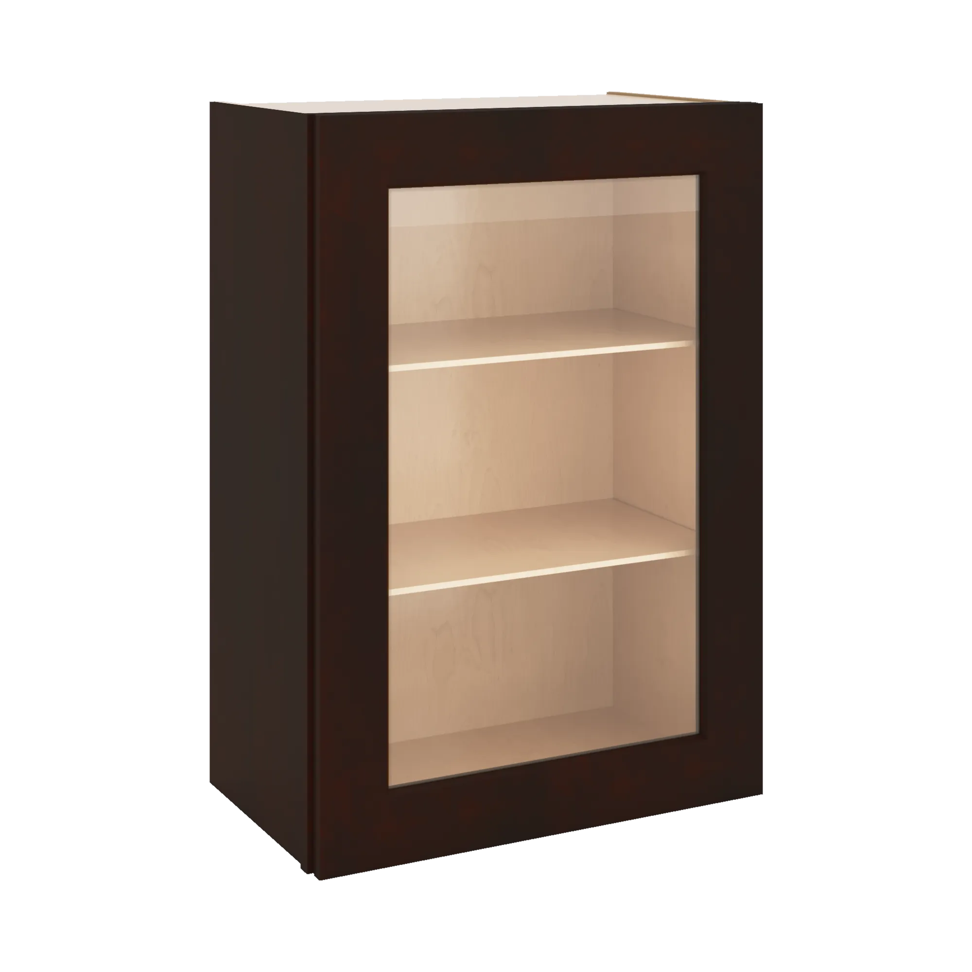 J&K Java Coffee S1 Wall Glass Cabinet - 21" W x 30" H (No Glass Insert)