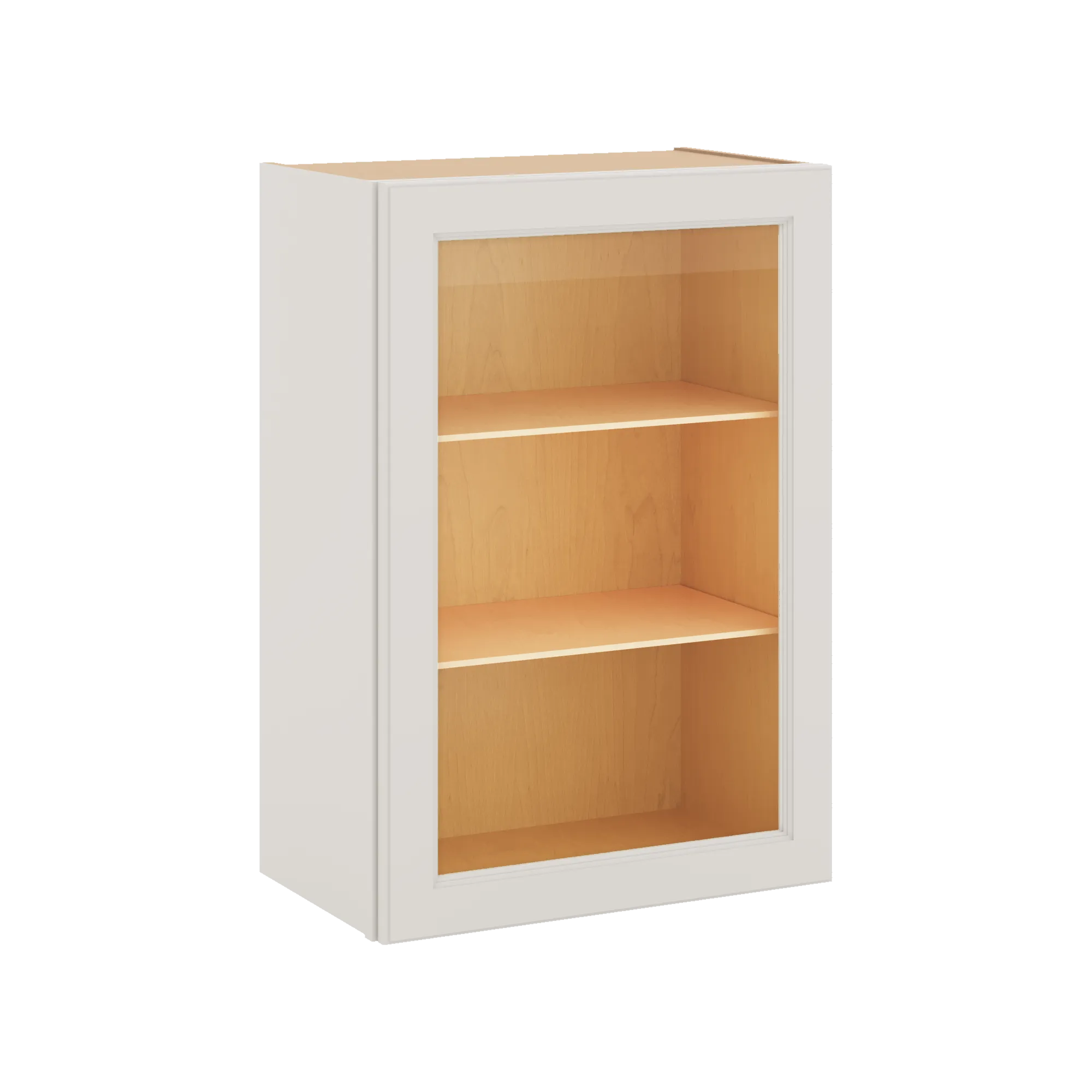 J&K Dove E1 Wall Glass Cabinet - 21" W x 30" H (No Glass Insert)