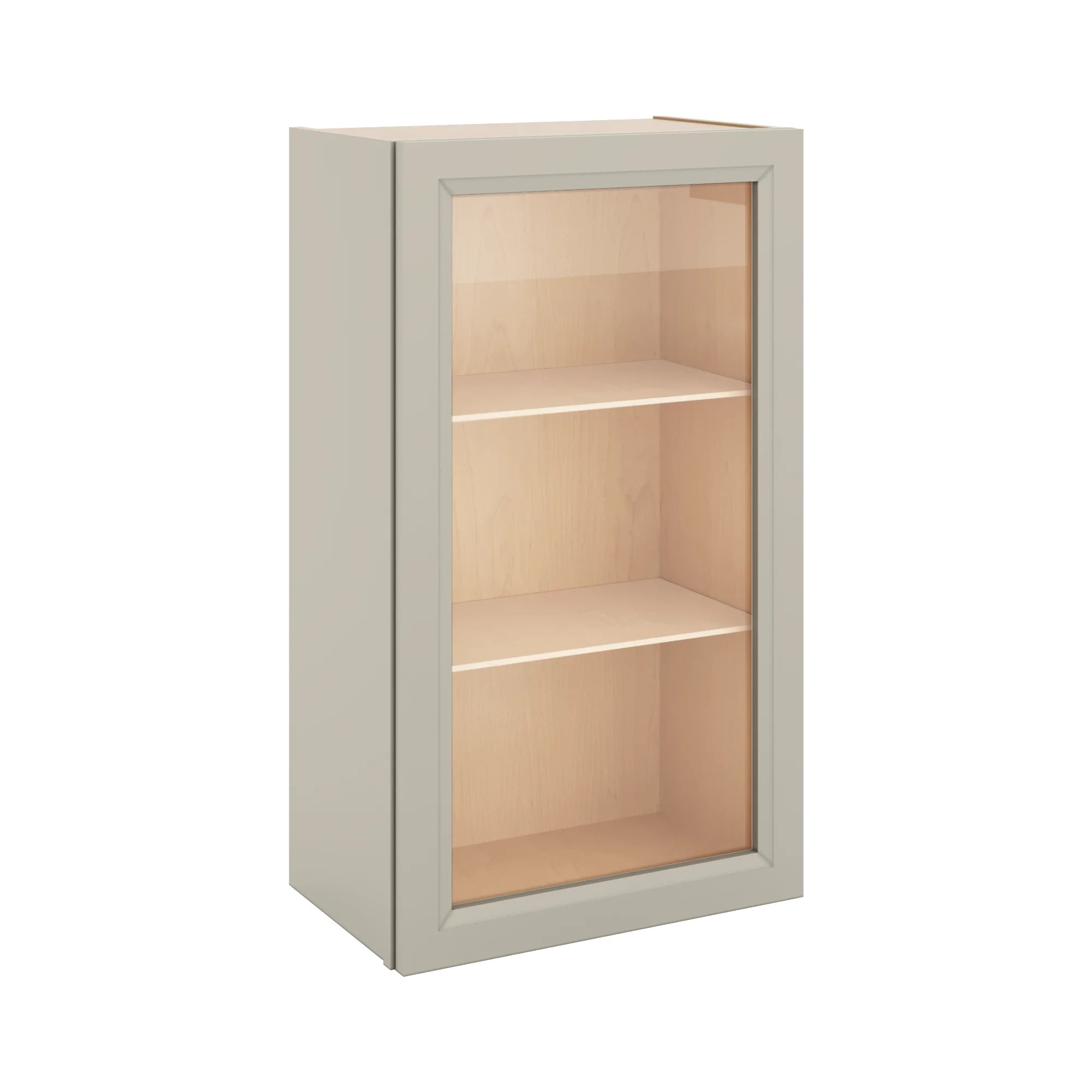 J&K Pebble B6 Wall Glass Cabinet - 21" W x 36" H (No Glass Insert)