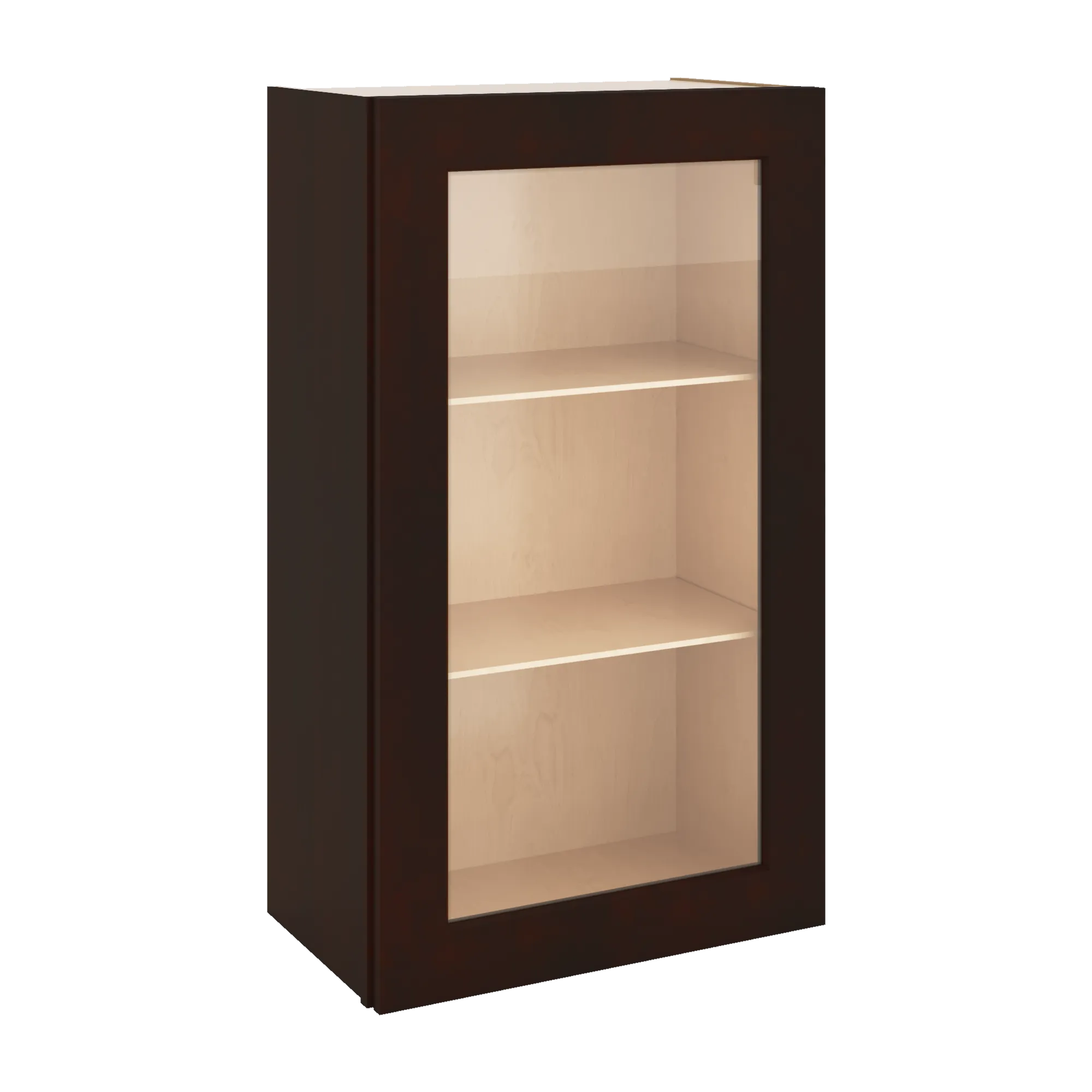 J&K Java Coffee S1 Wall Glass Cabinet - 21" W x 36" H (No Glass Insert)