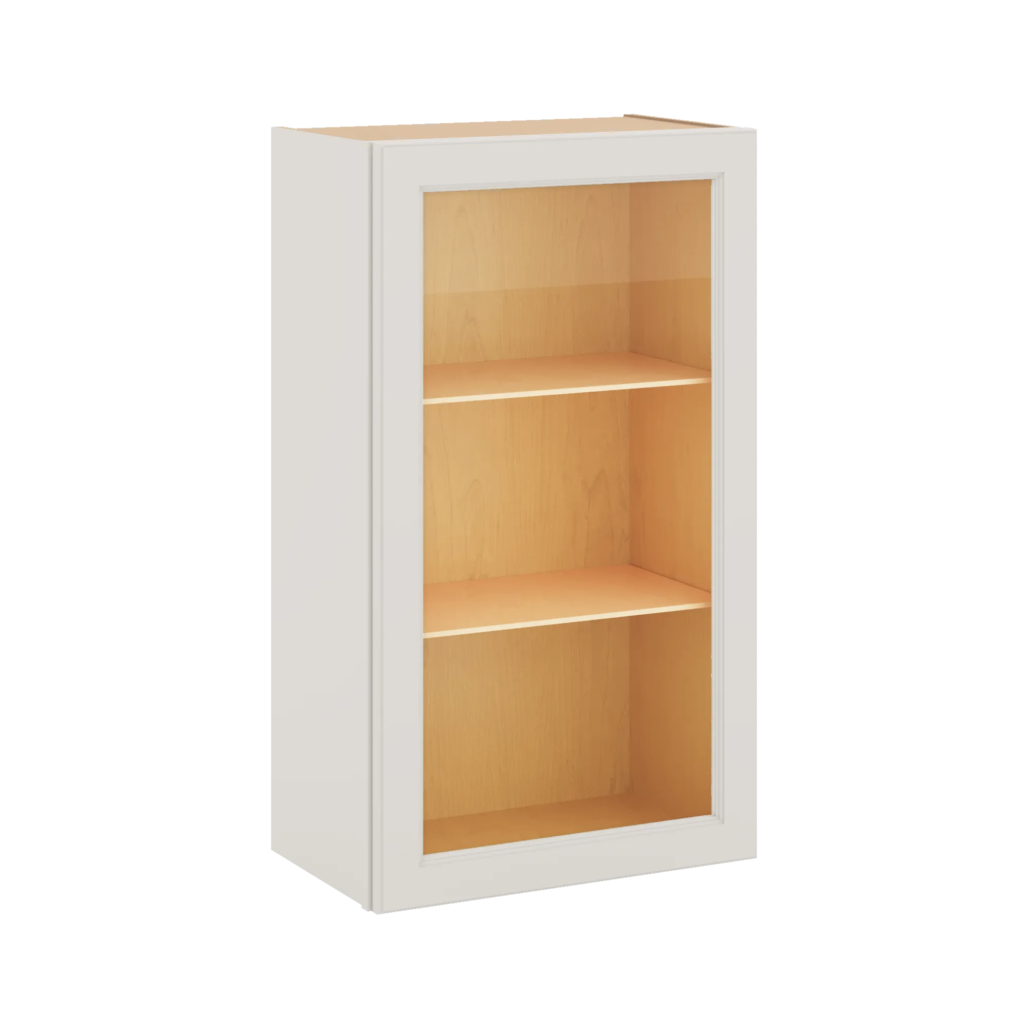 J&K Dove E1 Wall Glass Cabinet - 21" W x 36" H (No Glass Insert)