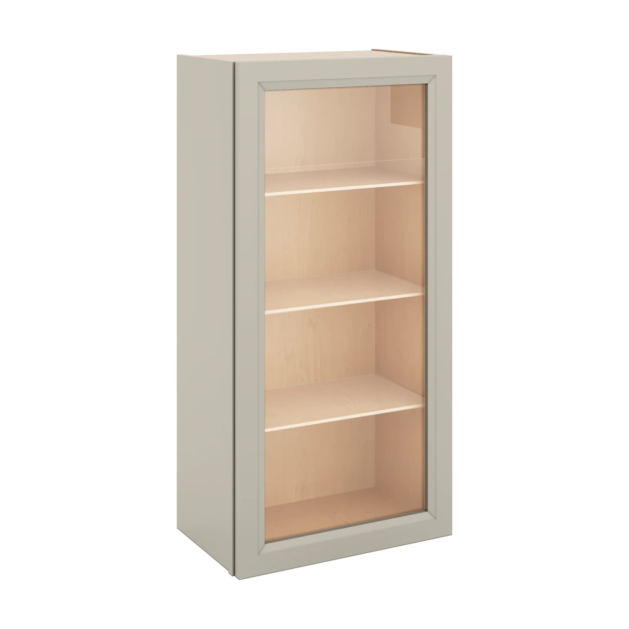 J&K Pebble B6 Wall Glass Cabinet - 21" W x 42" H (No Glass Insert)