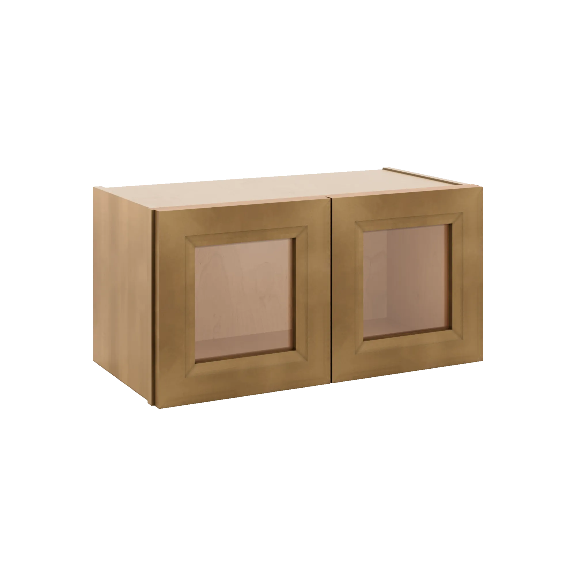 J&K Butterscotch B8 Wall Glass Cabinet - 24" W x 12" H (No Glass Insert)