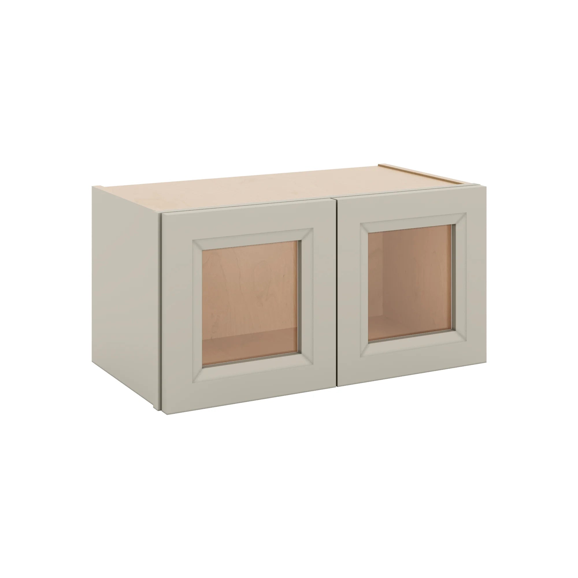 J&K Pebble B6 Wall Glass Cabinet - 24" W x 12" H (No Glass Insert)