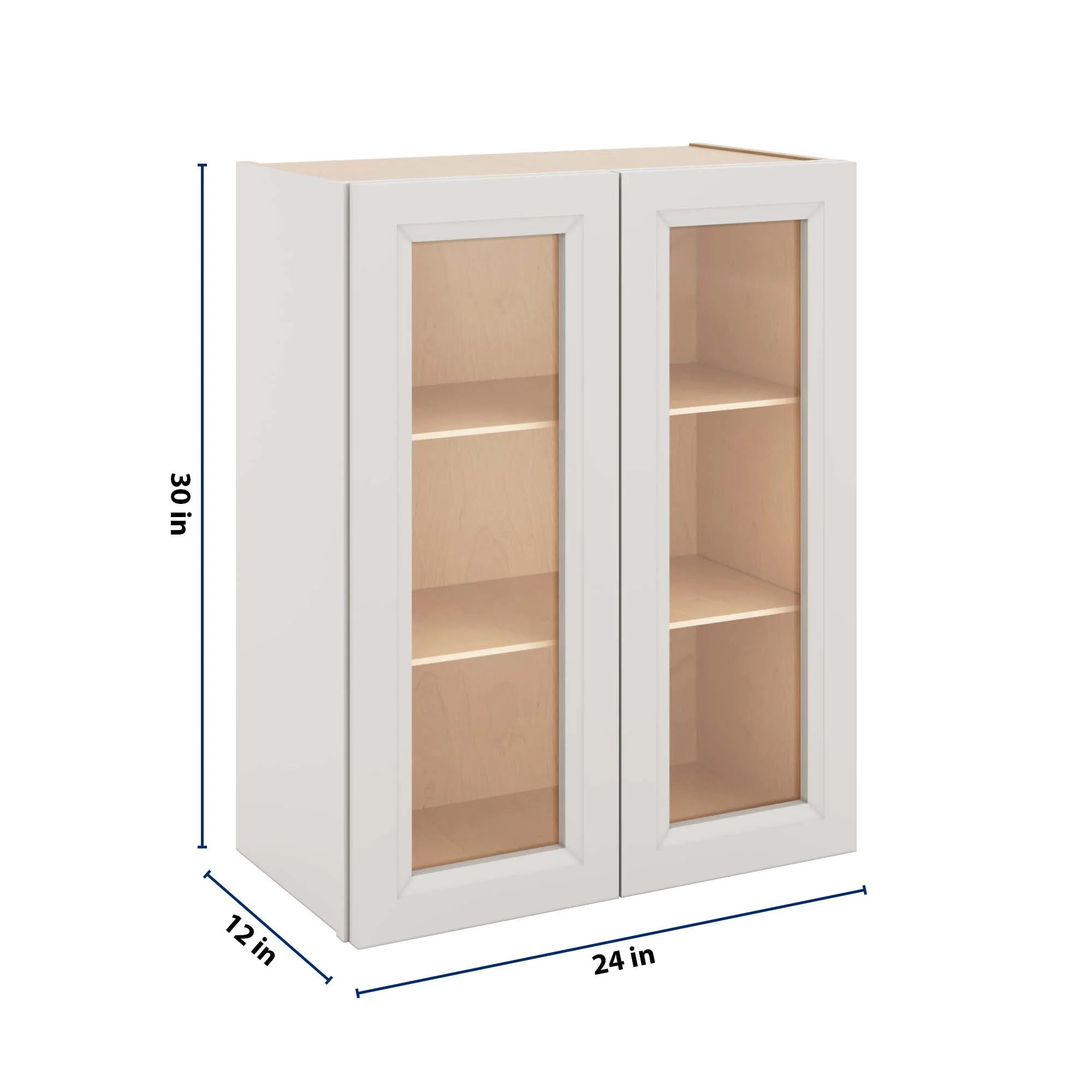 J&K Pure B5 Wall Glass Cabinet - 24" W x 30" H (No Glass Insert)