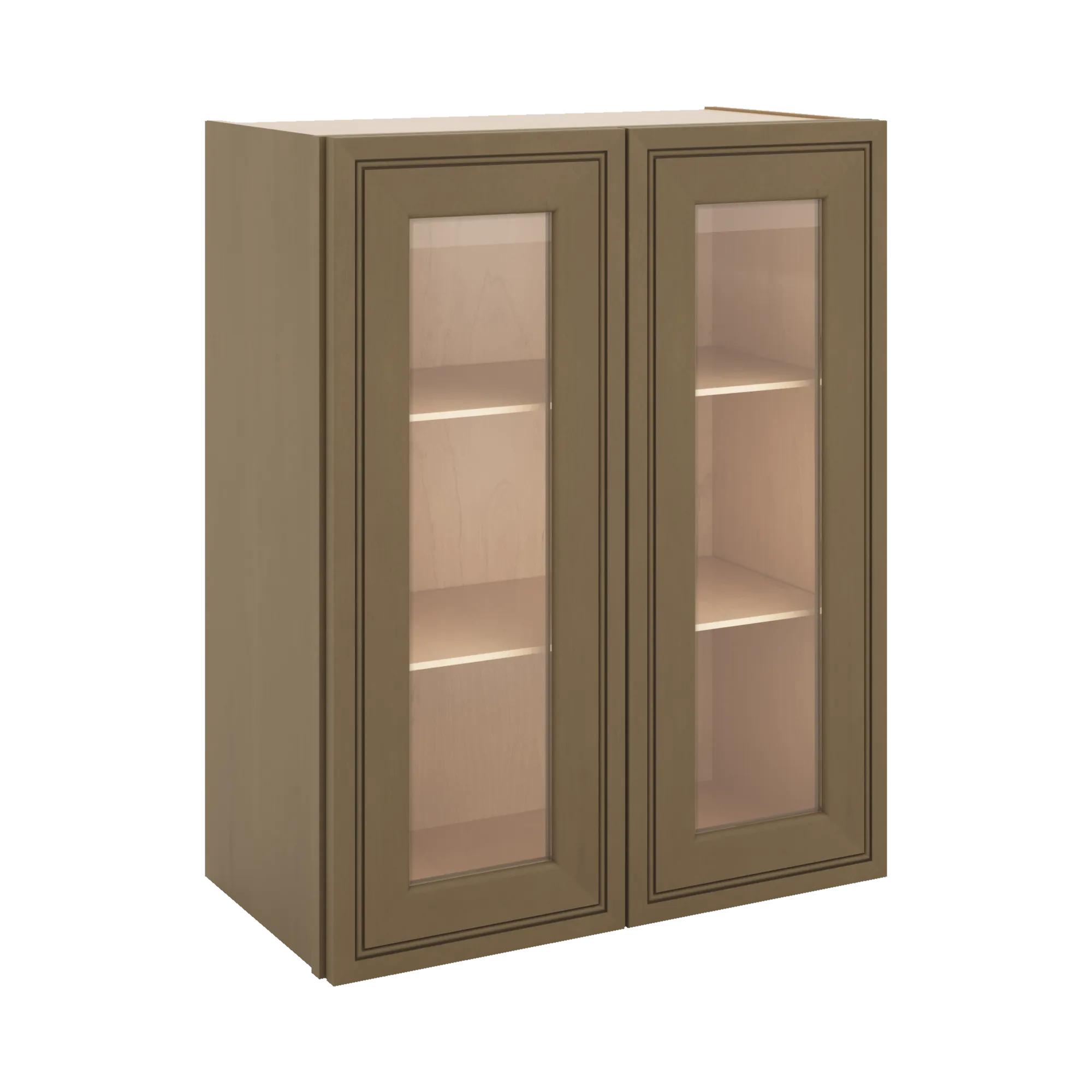 J&K Hazel H8 Wall Glass Cabinet - 24" W x 30" H (No Glass Insert)