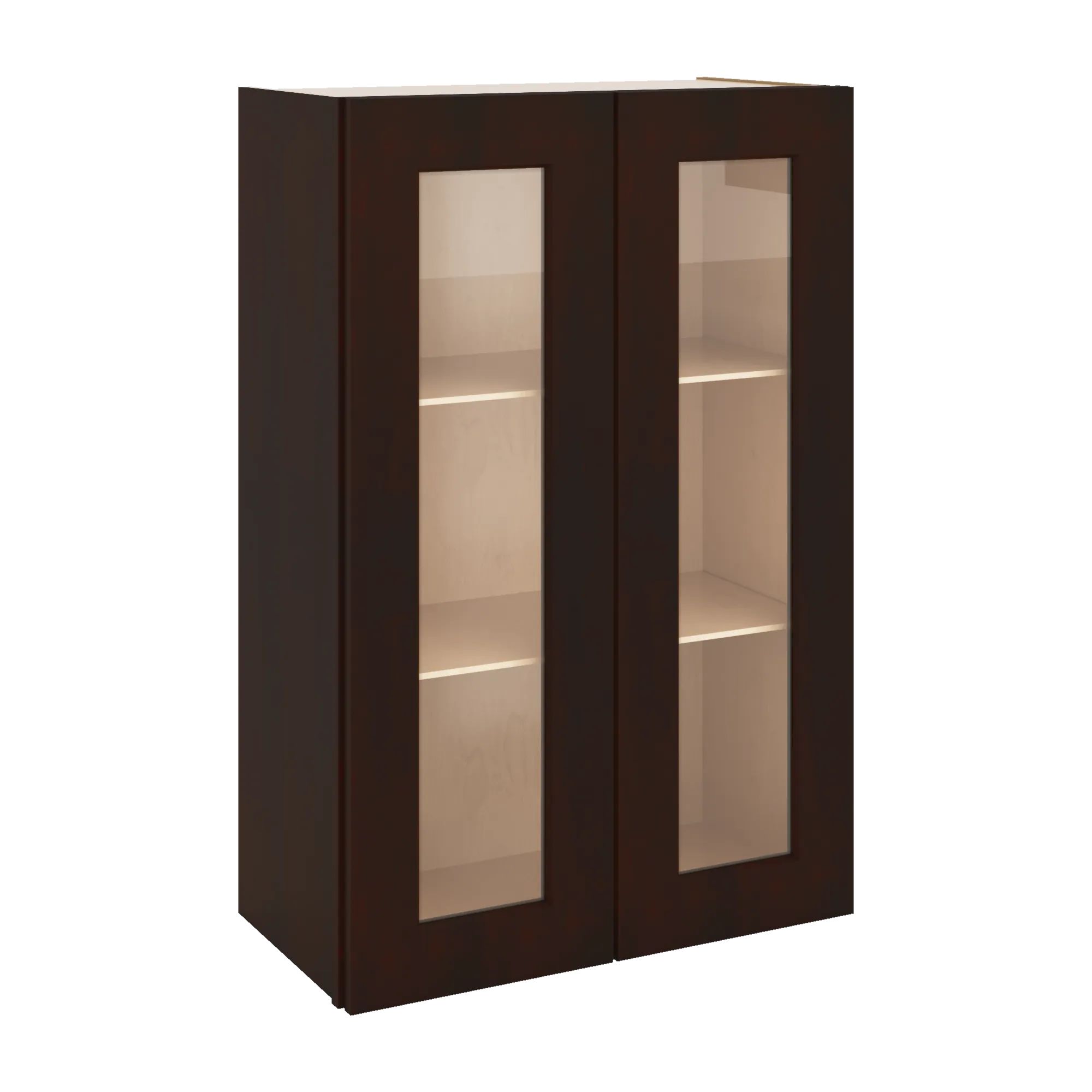 J&K Java Coffee S1 Wall Glass Cabinet - 24" W x 36" H (No Glass Insert)