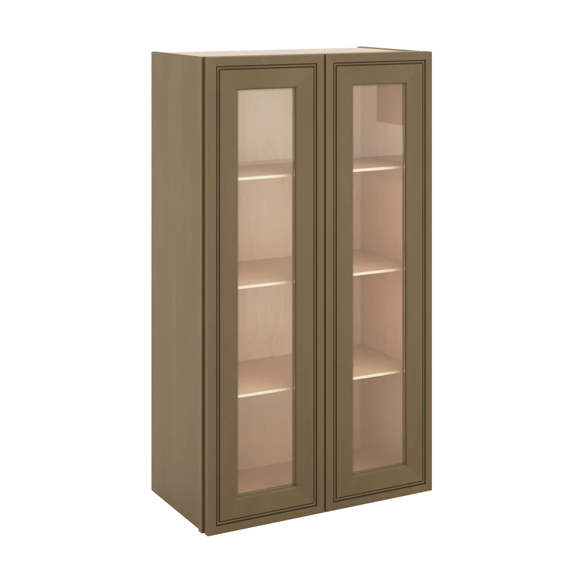 J&K Hazel H8 Wall Glass Cabinet - 24" W x 42" H (No Glass Insert)