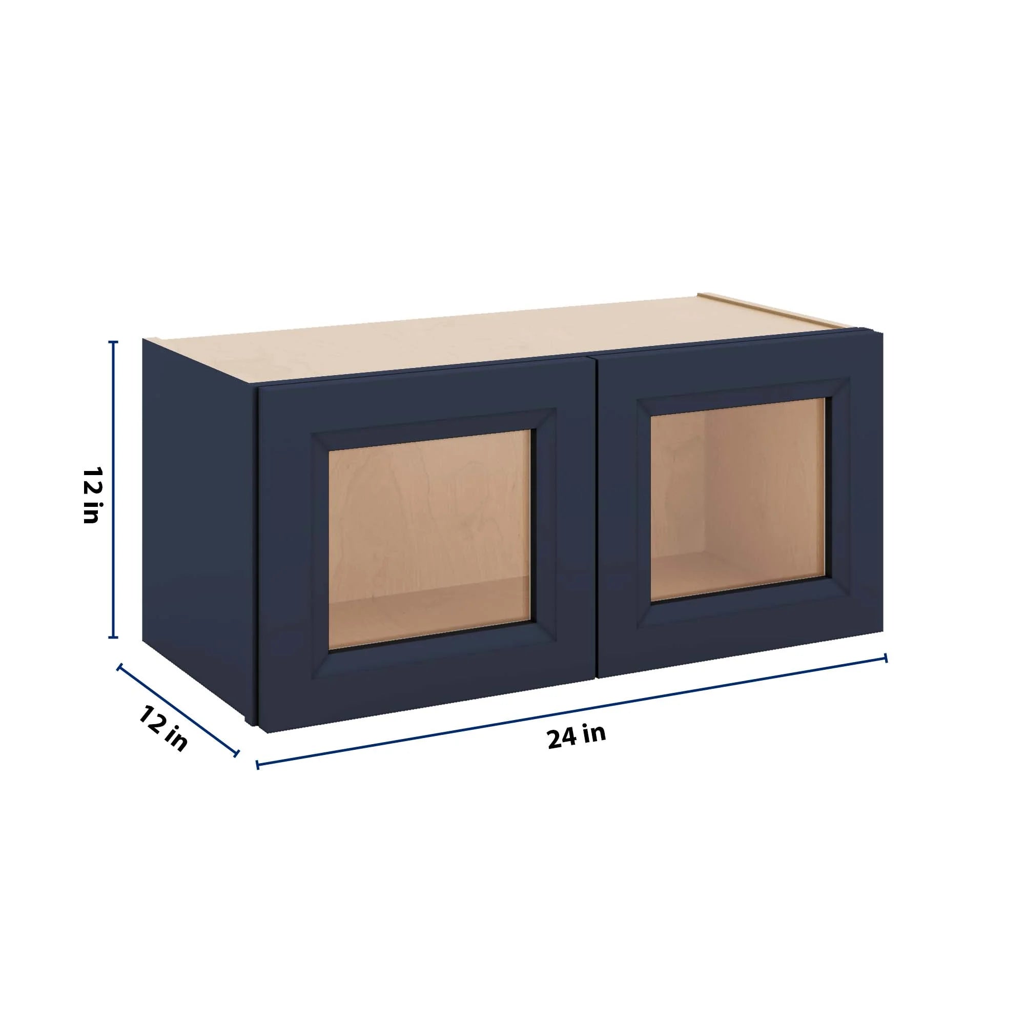 J&K Naval B7 Wall Glass Cabinet - 27" W x 12" H (No Glass Insert)